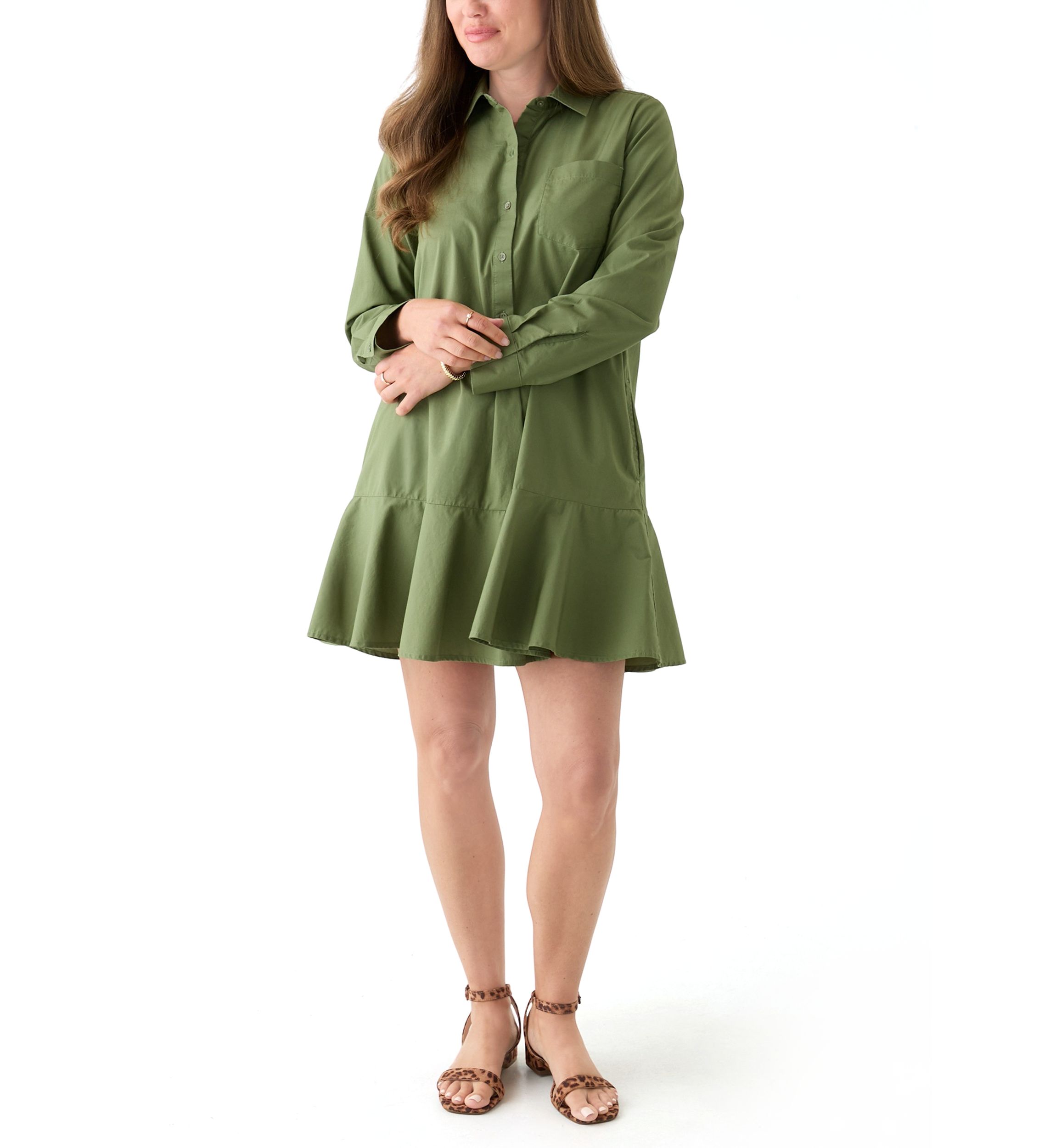 Petite Flounce Shirtdress