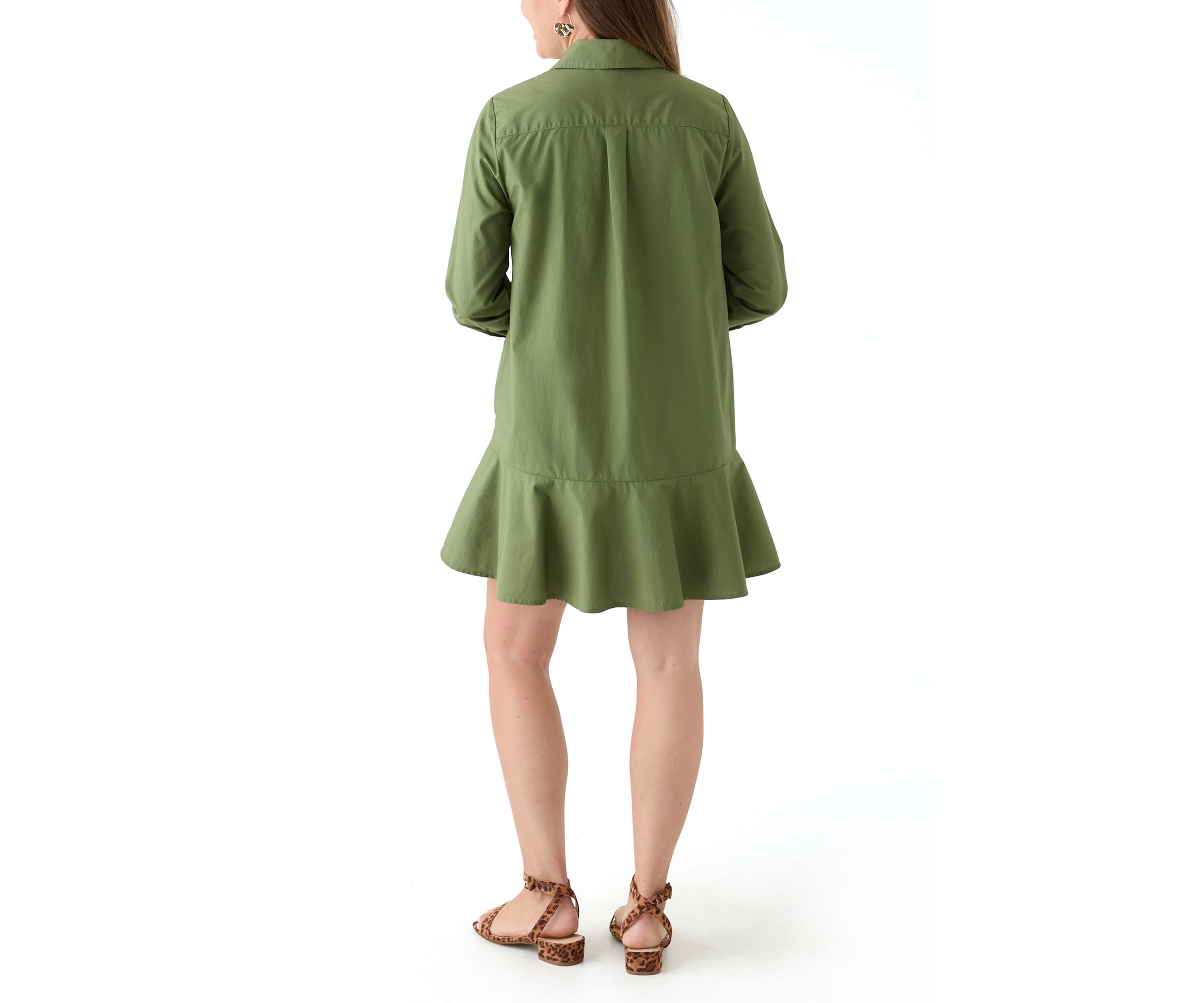 Petite Flounce Shirtdress