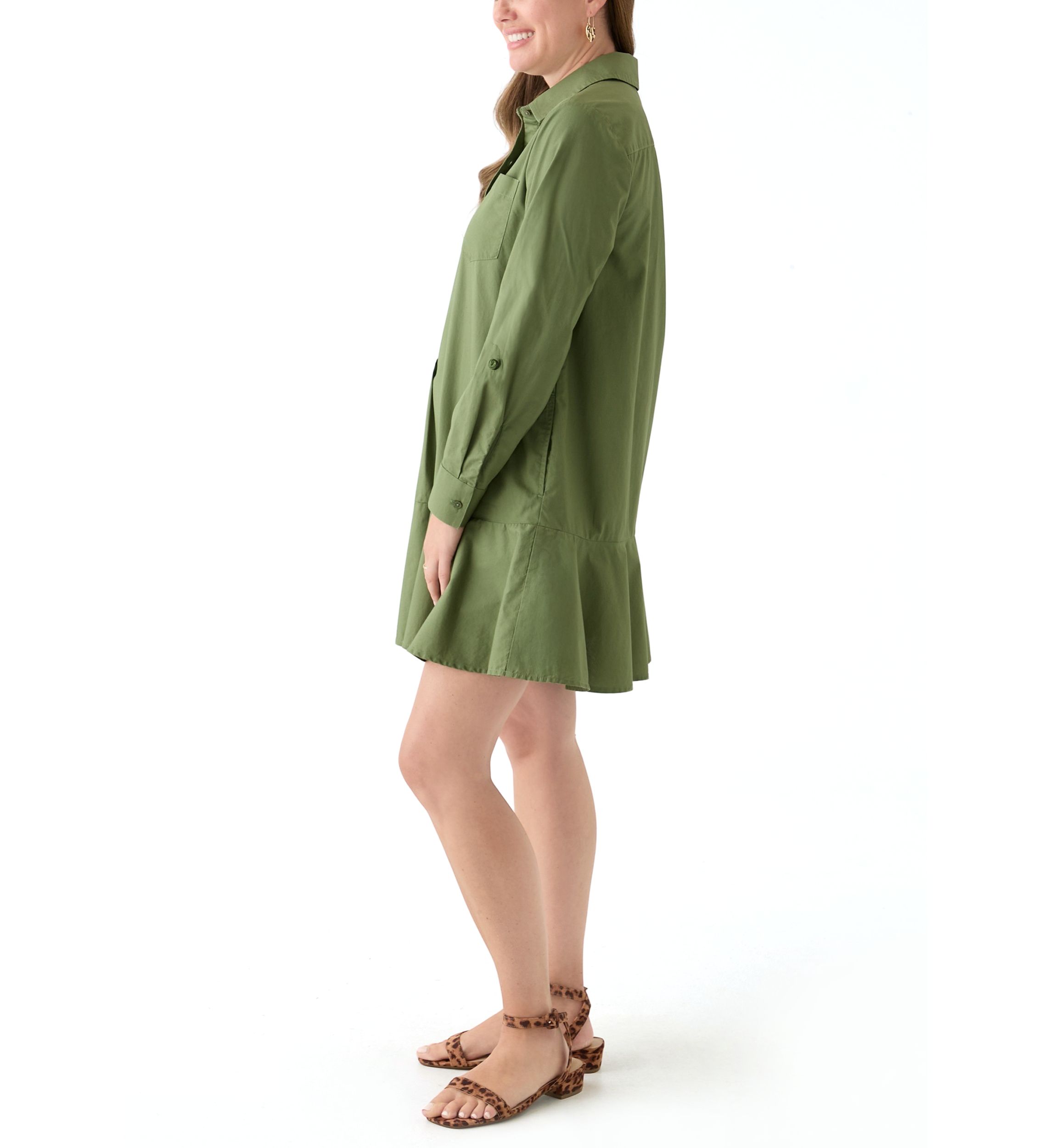 Petite Flounce Shirtdress