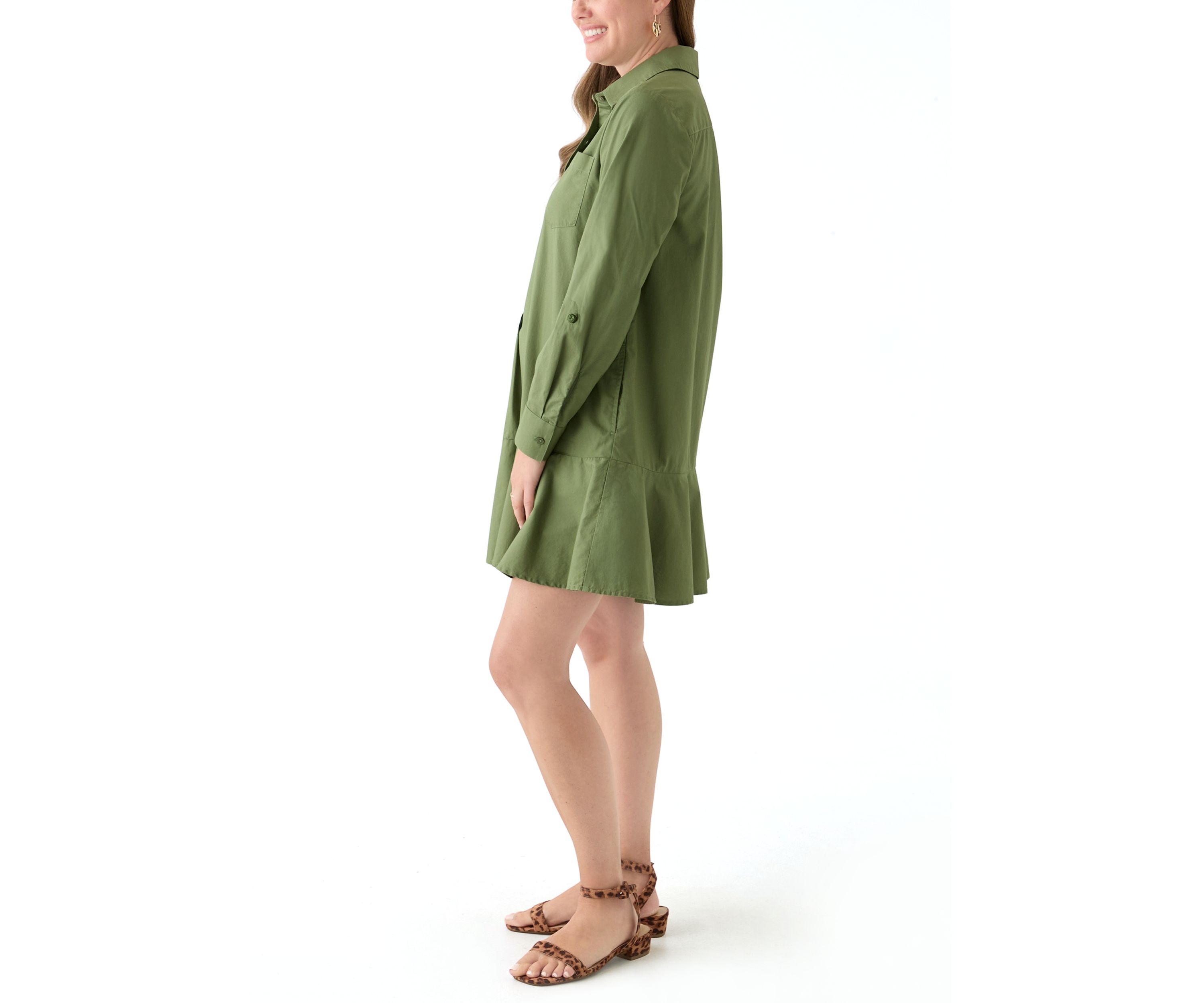 Petite Flounce Shirtdress