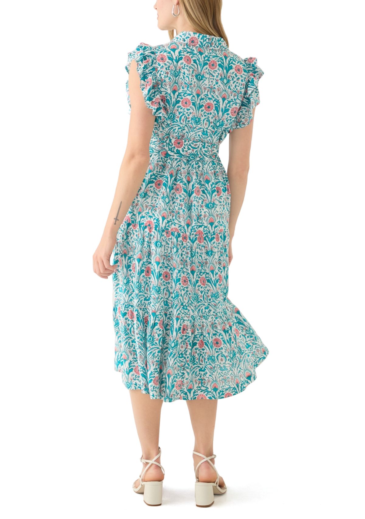 Petite Printed Midi Dress