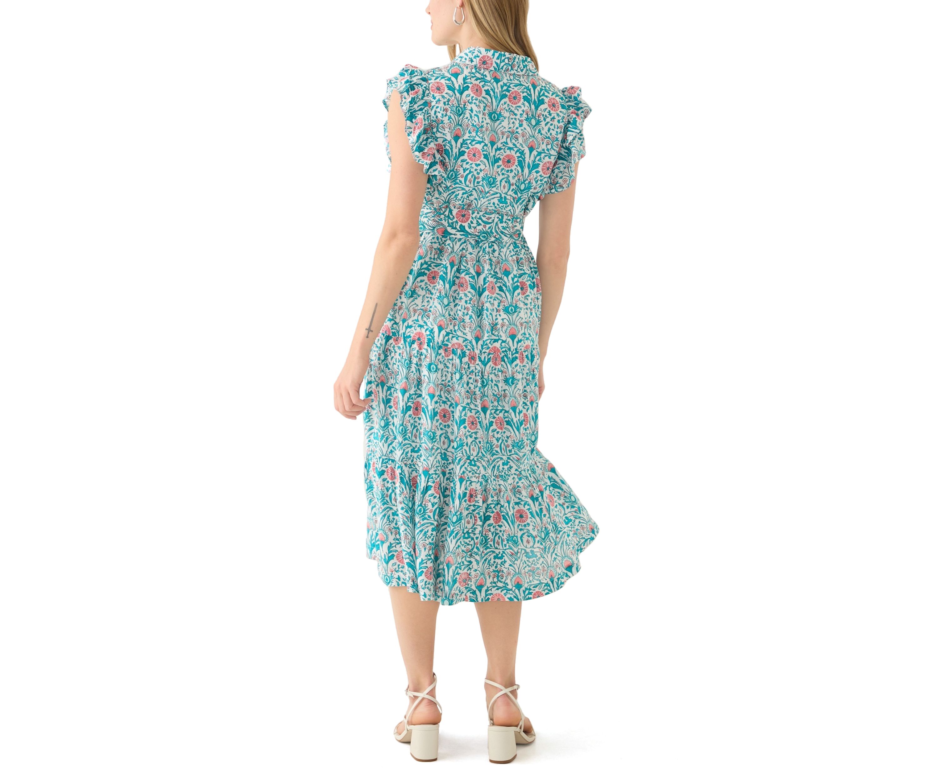 Petite Printed Midi Dress