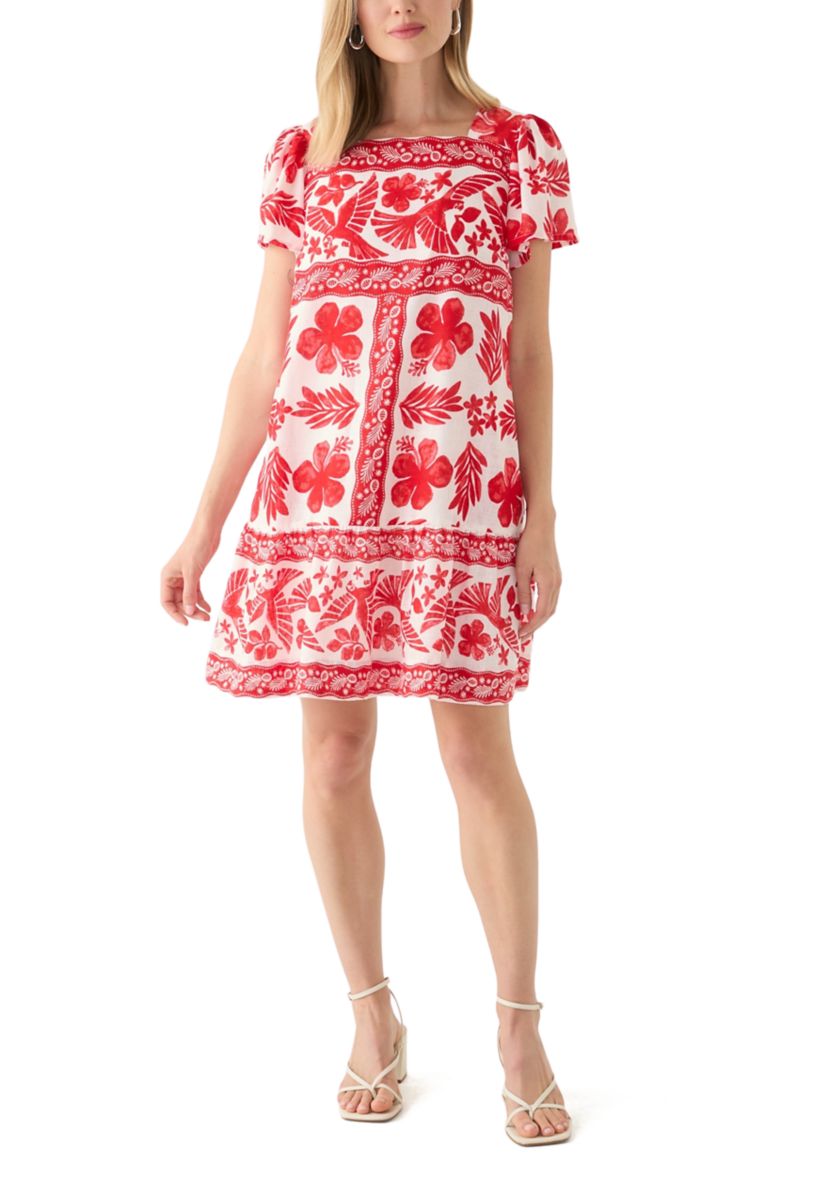 Petite Sleeveless Printed Mini Dress