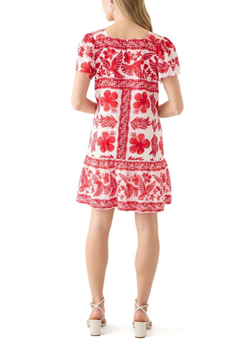 Petite Sleeveless Printed Mini Dress