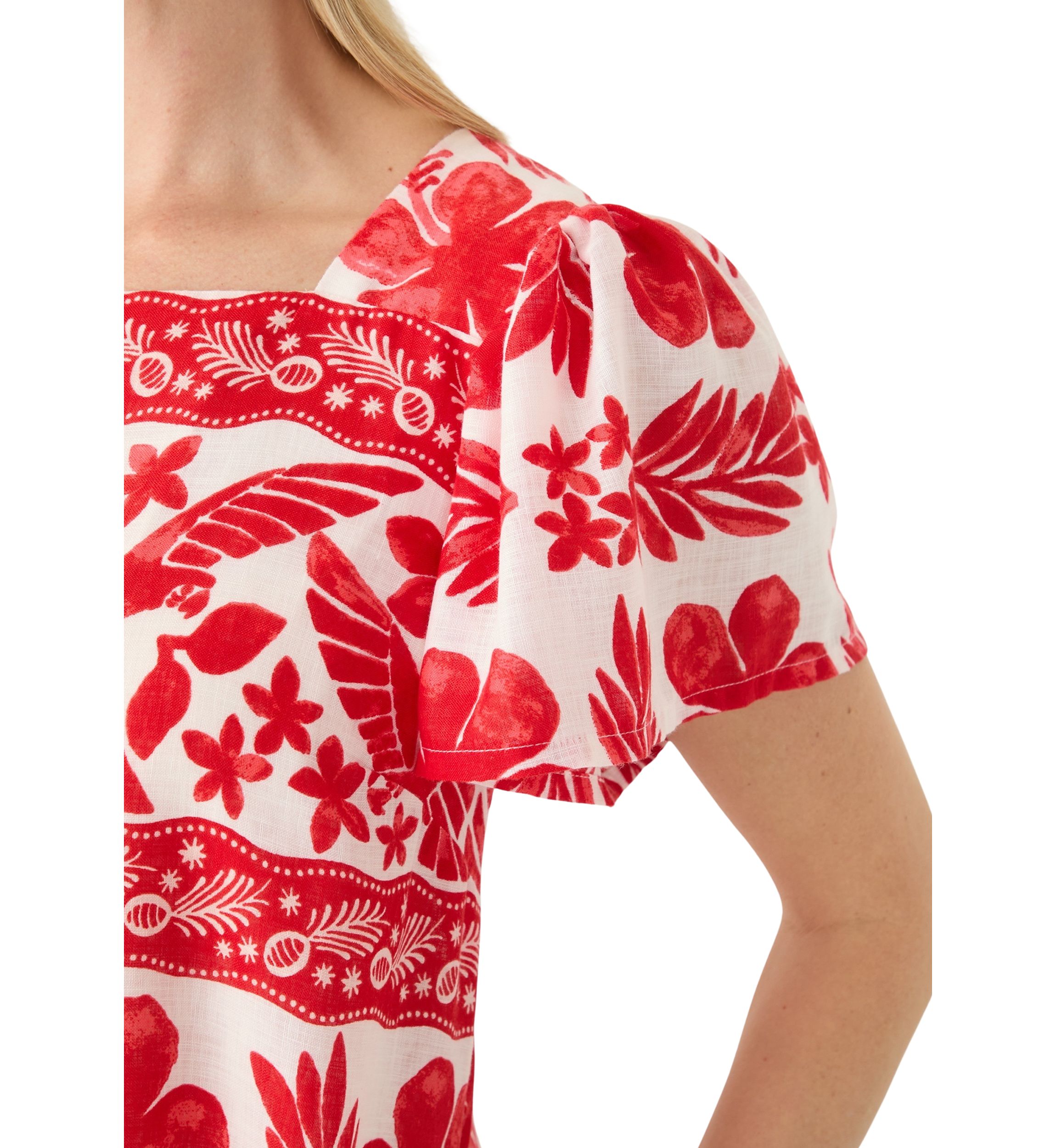 Petite Sleeveless Printed Mini Dress