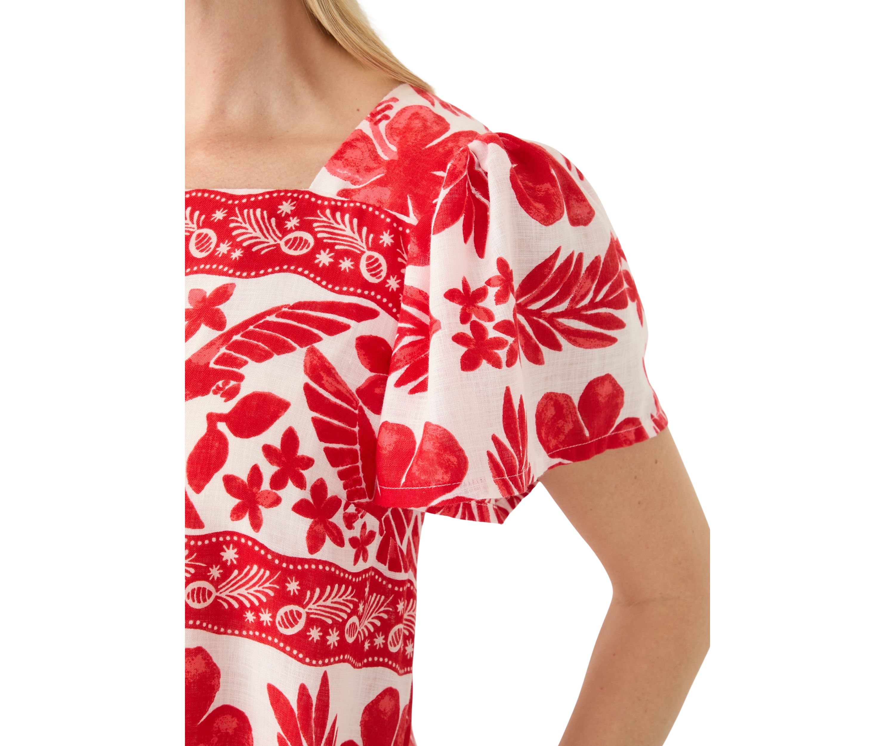 Petite Sleeveless Printed Mini Dress