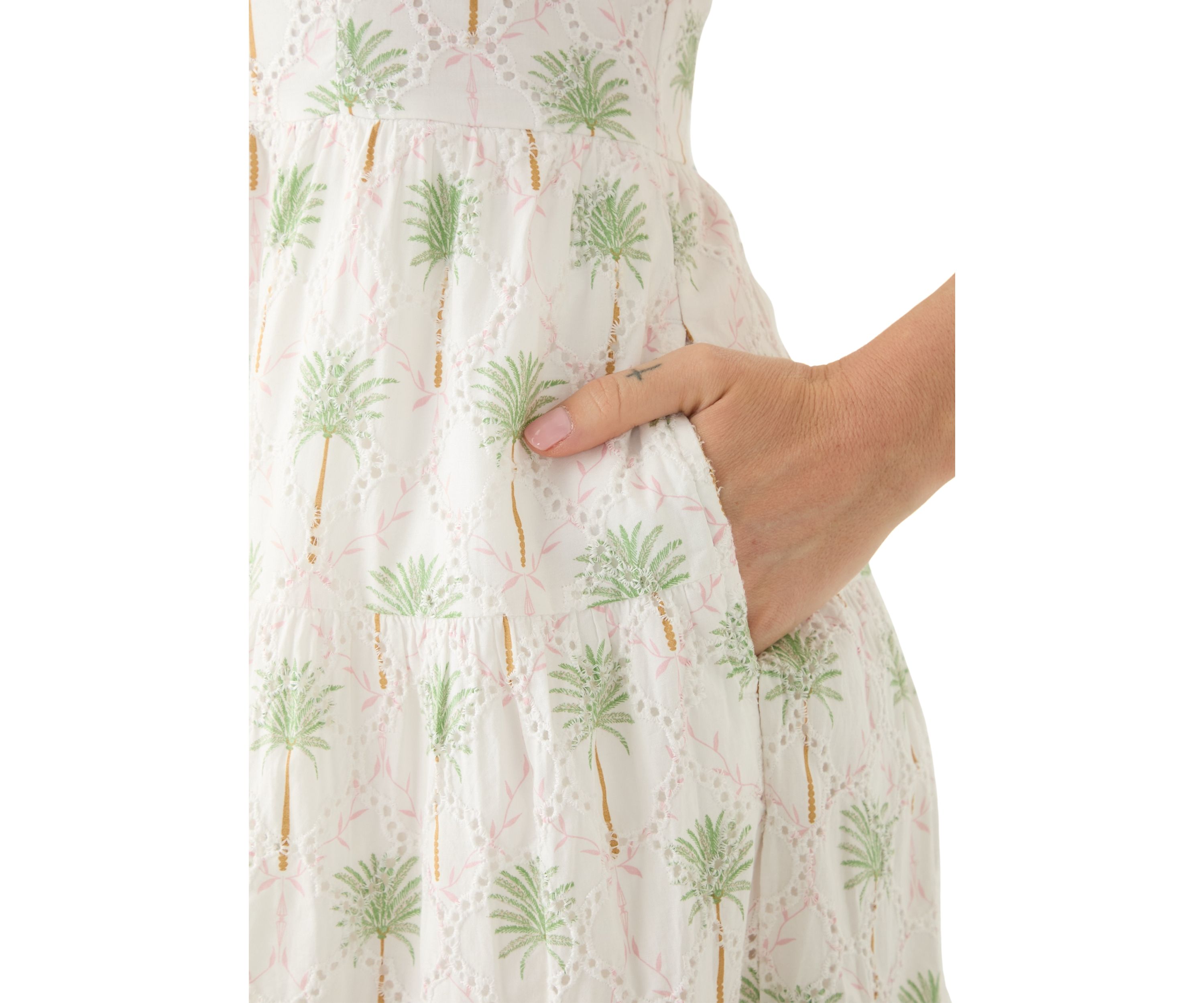 Petite Printed Off-the-Shoulder Midi Dress
