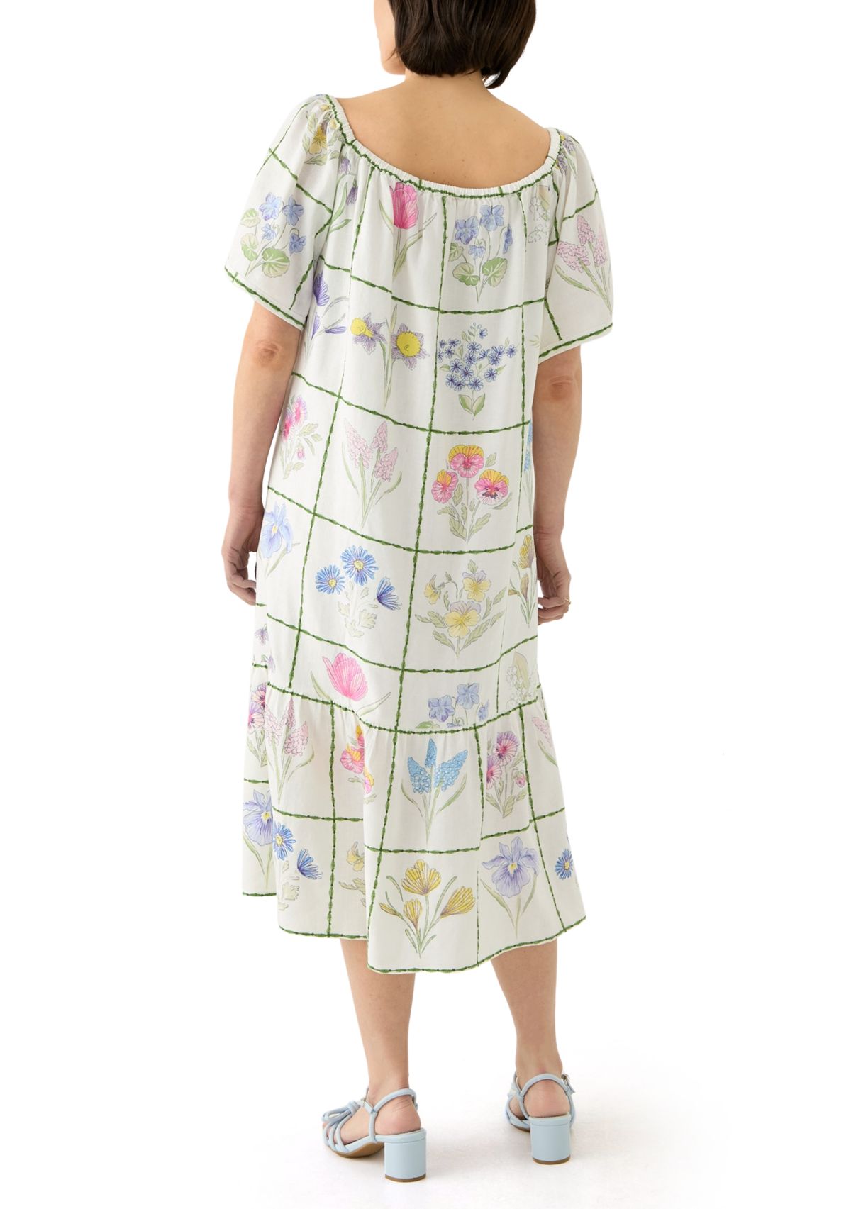 Petite Short Sleeve Embellished Dress