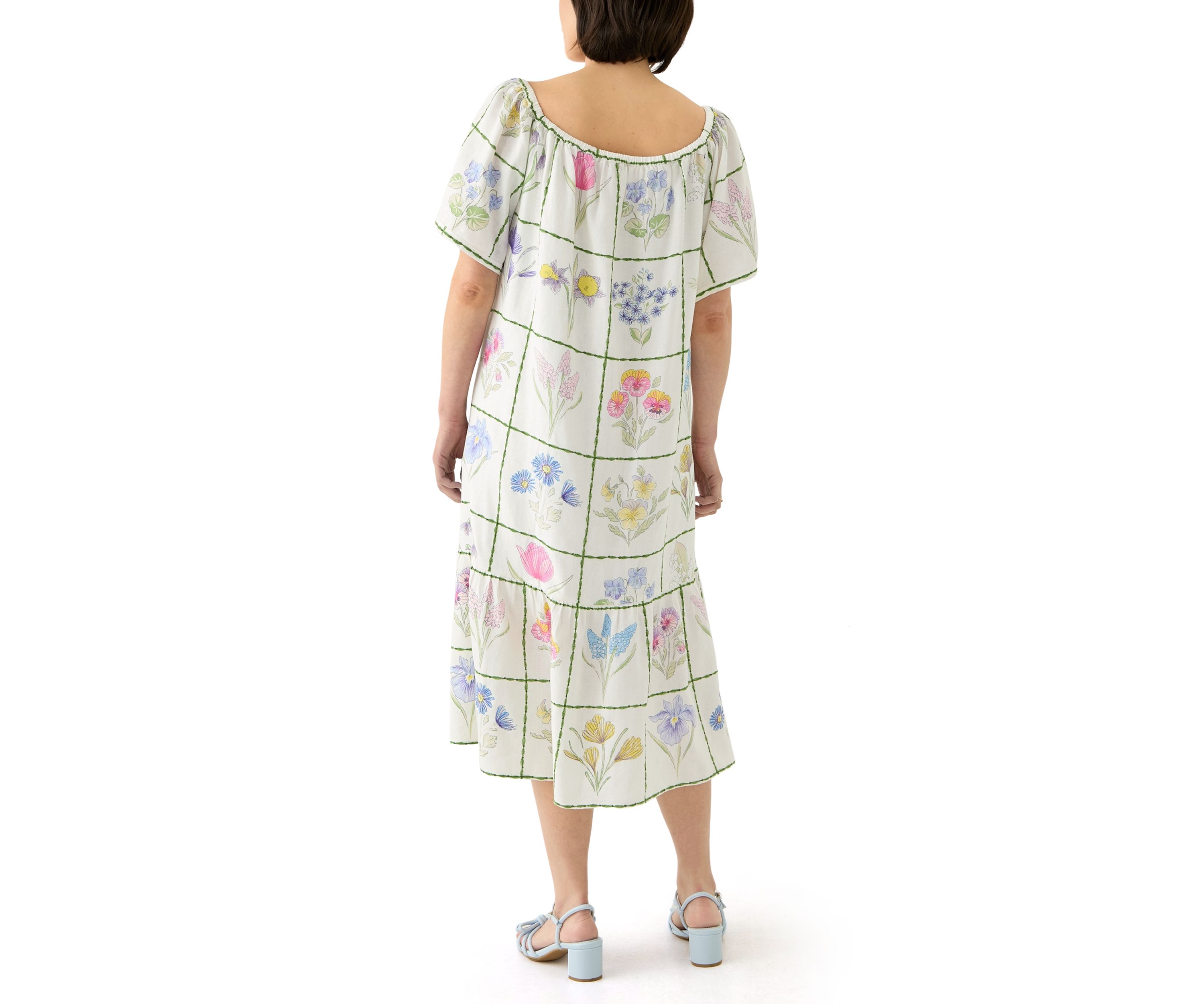 Petite Short Sleeve Embellished Dress