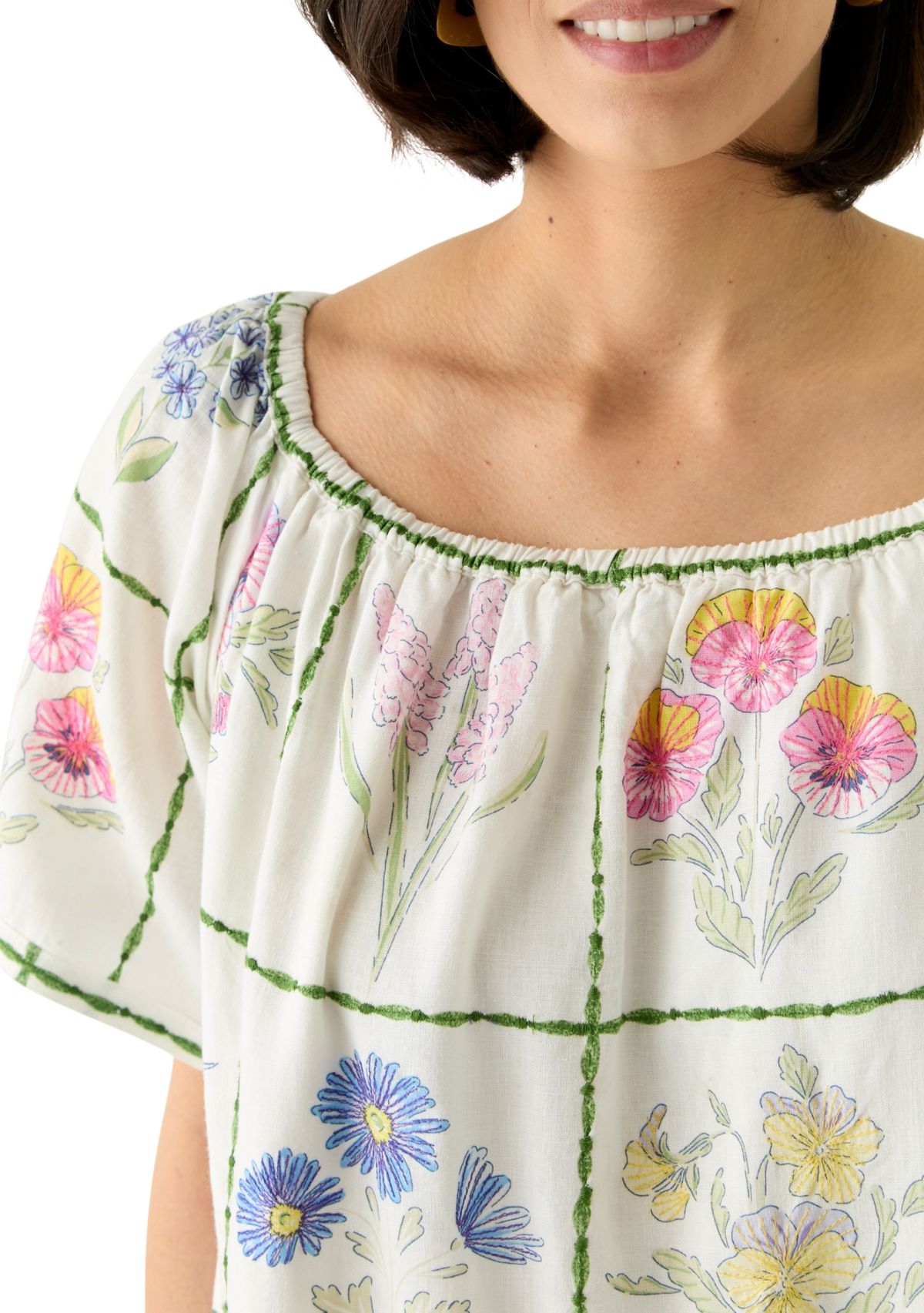 Petite Short Sleeve Embellished Dress