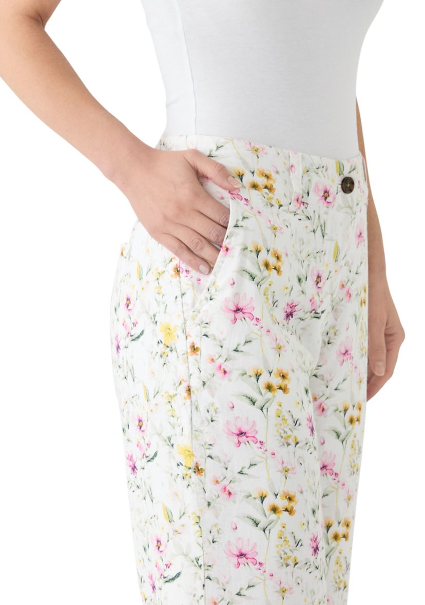 Petite Linen Scalloped Pants