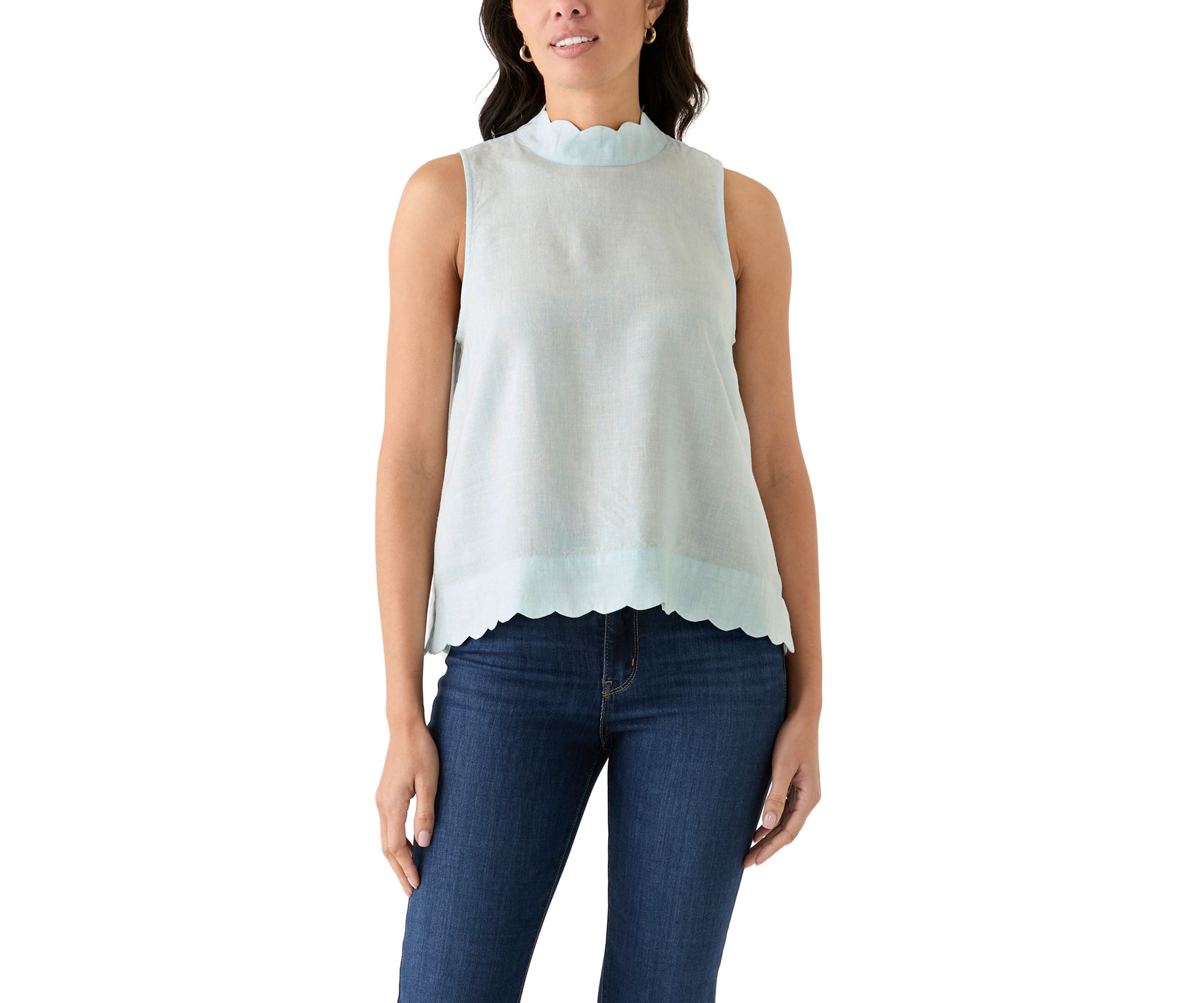 Petite Scallop Tank Top