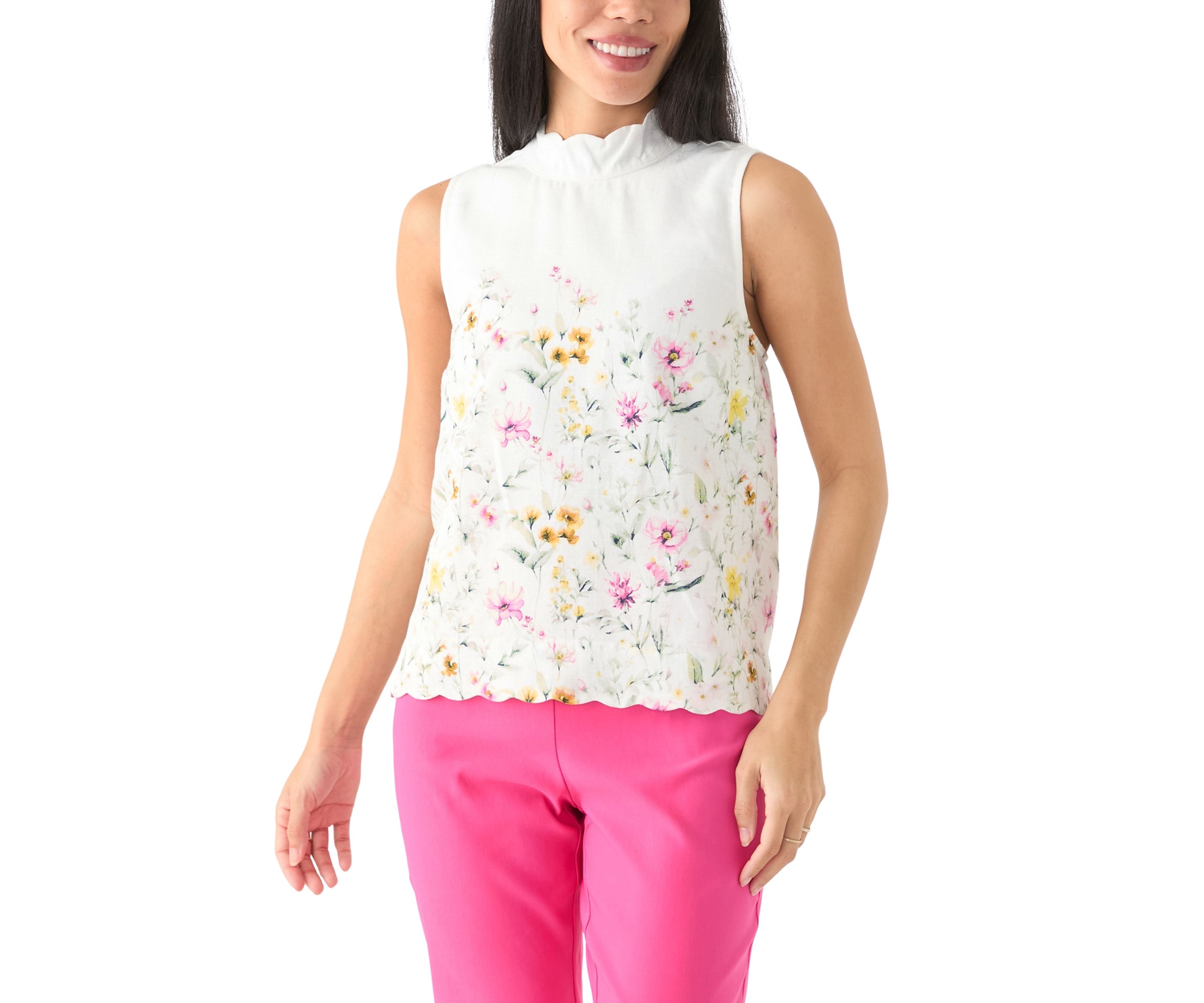 Petite Scalloped Tank Top
