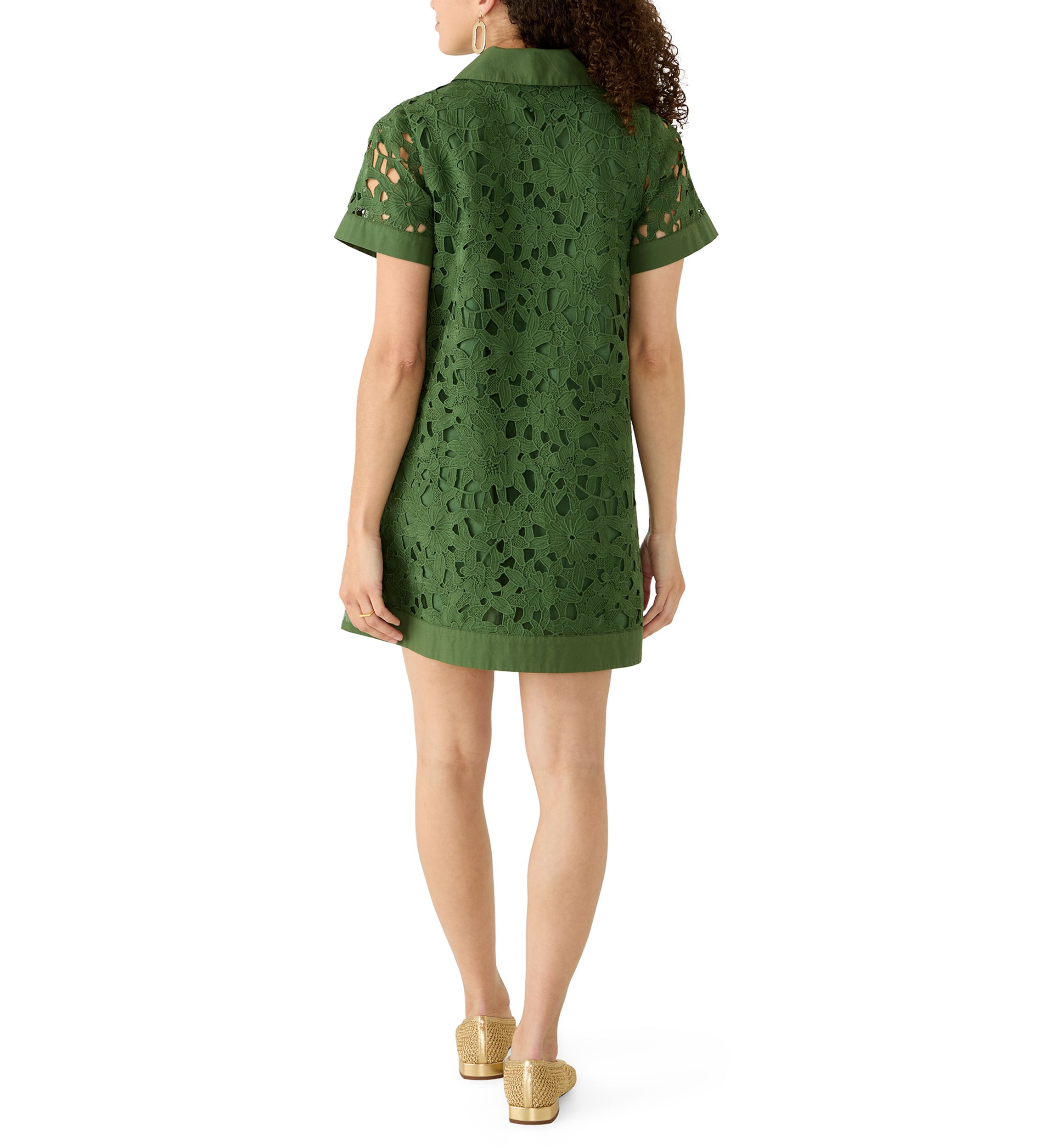 short sleeve green mini dress Crown & Ivy™ Petite V-Neck MLO