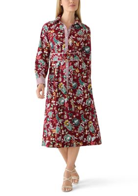Crown & Ivy Women's Petite Long Sleeve Shirtdress