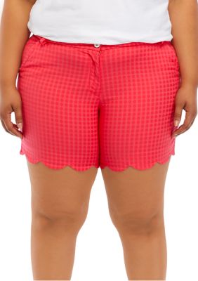 Plus size deals scalloped shorts