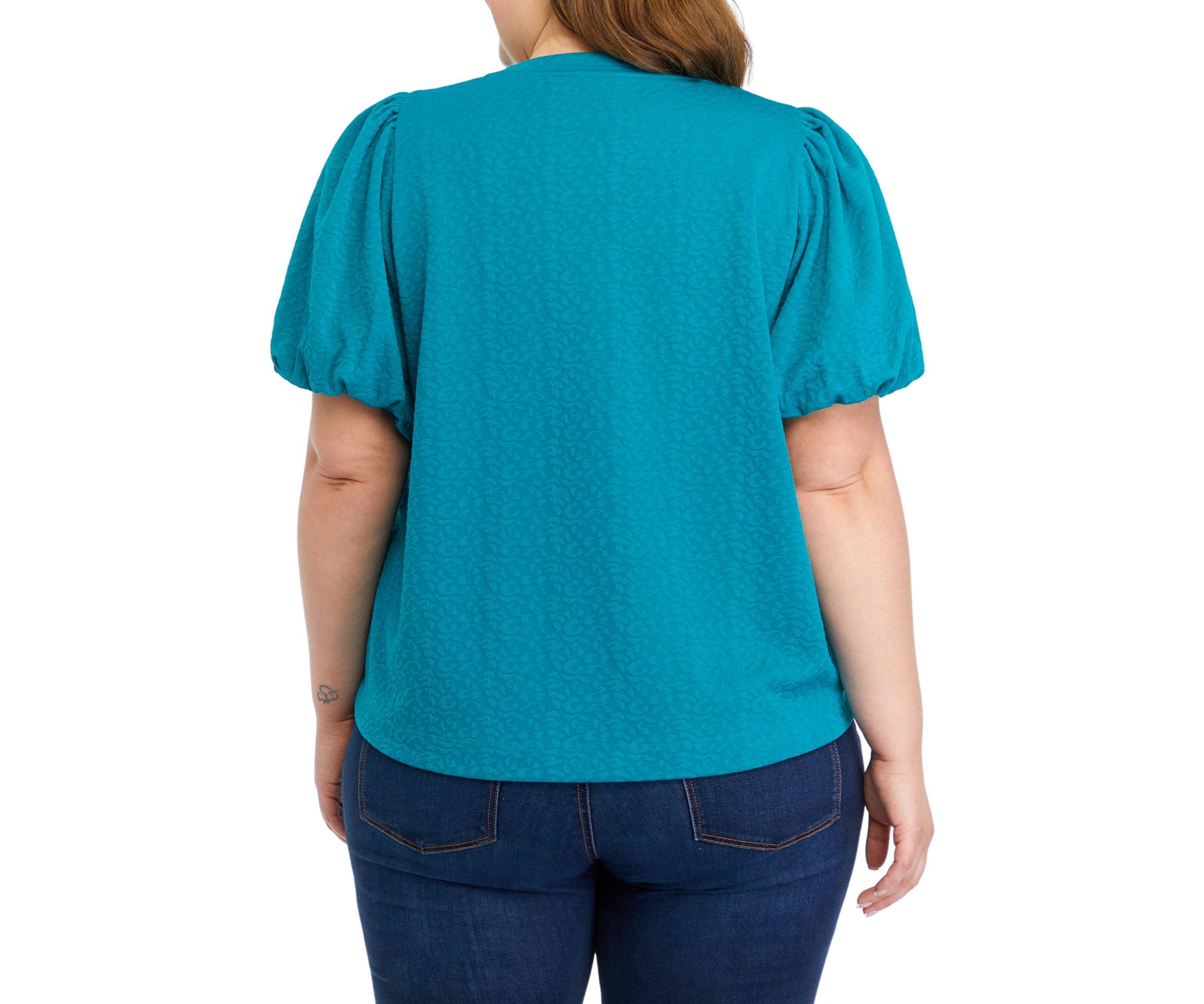 Plus Size Jacquard Top