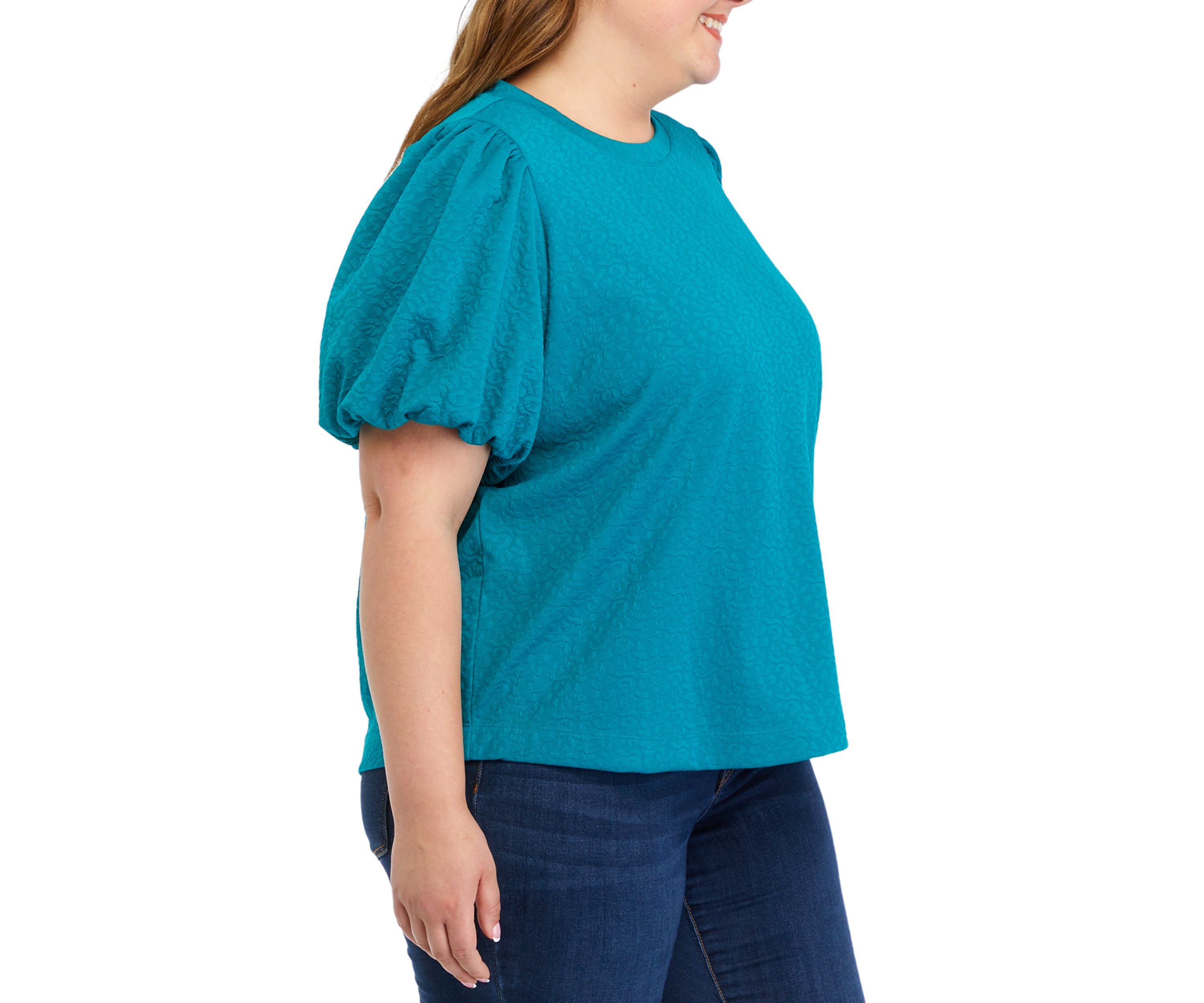 Plus Size Jacquard Top