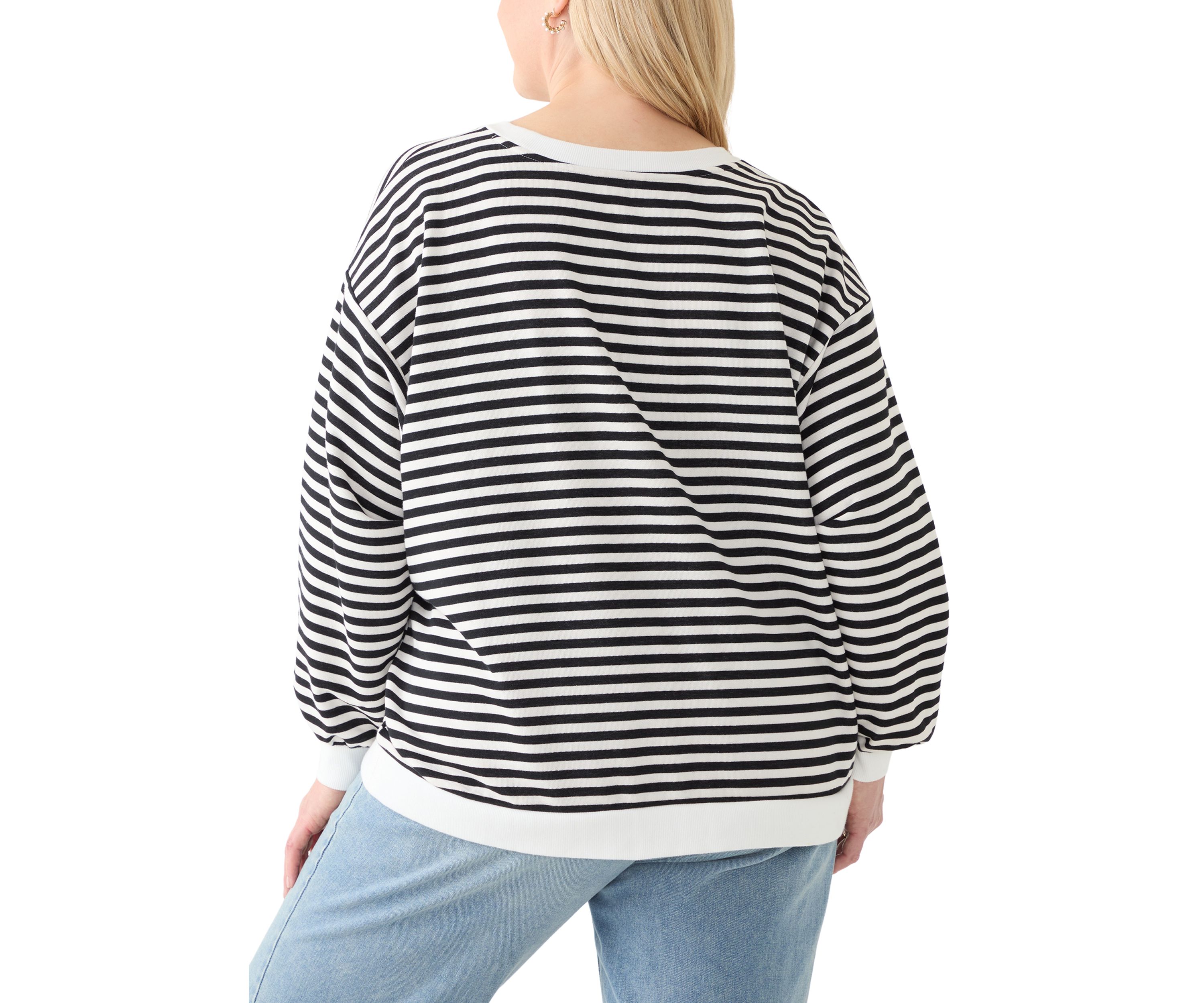 Plus Size Long Sleeve Patch Sweeper Sweatshirt