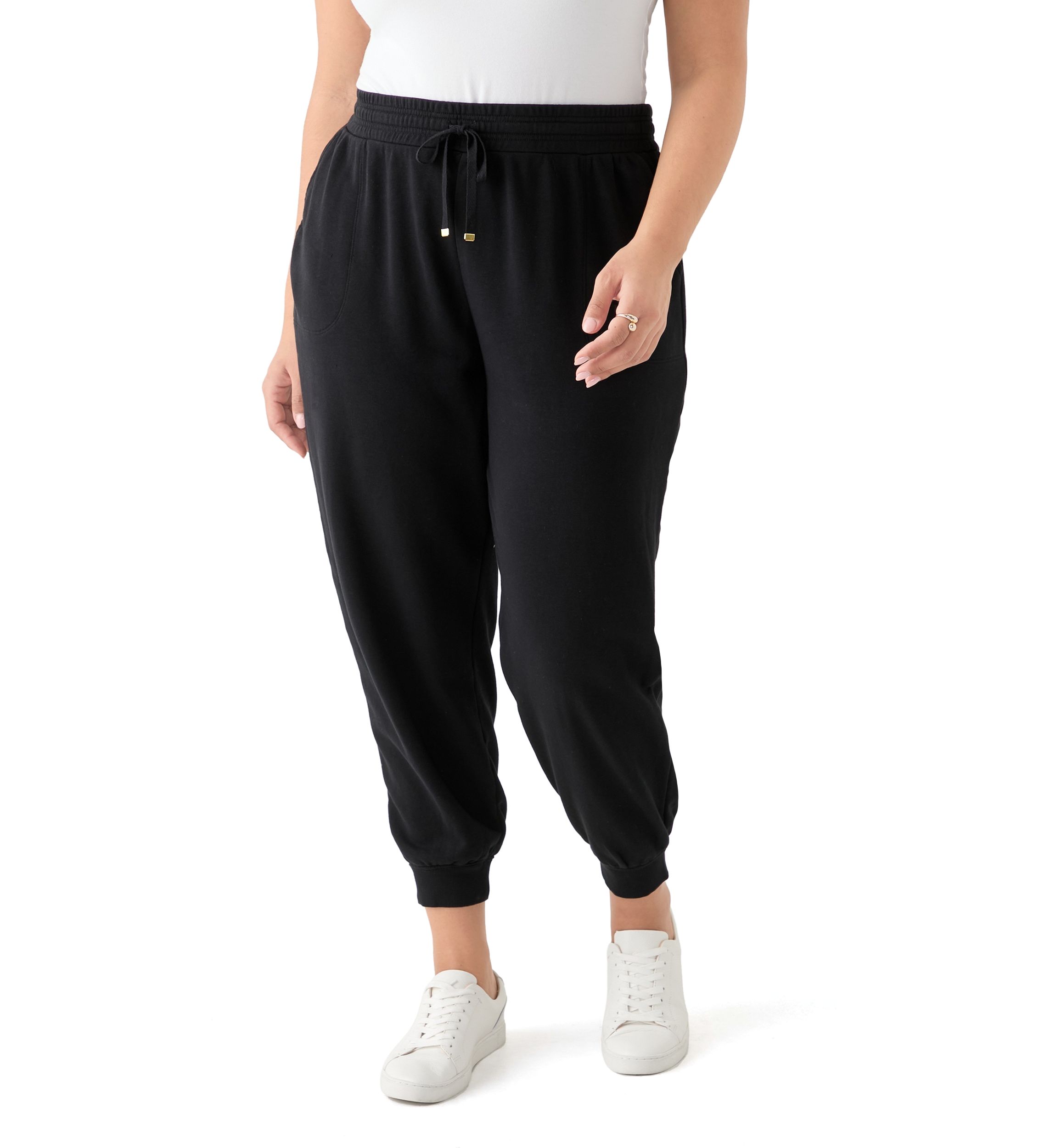 Plus Size Terry Jogger Pants