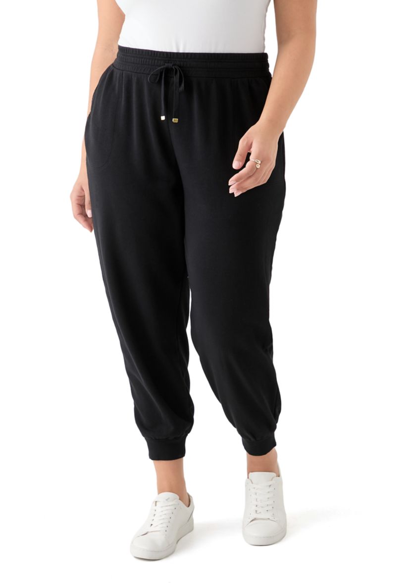 Plus Size Terry Jogger Pants