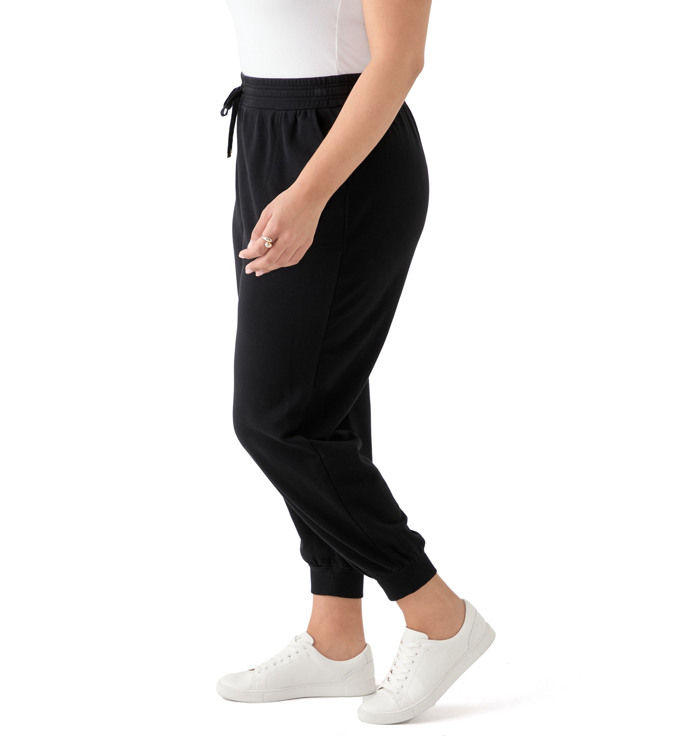 Plus Size Terry Jogger Pants