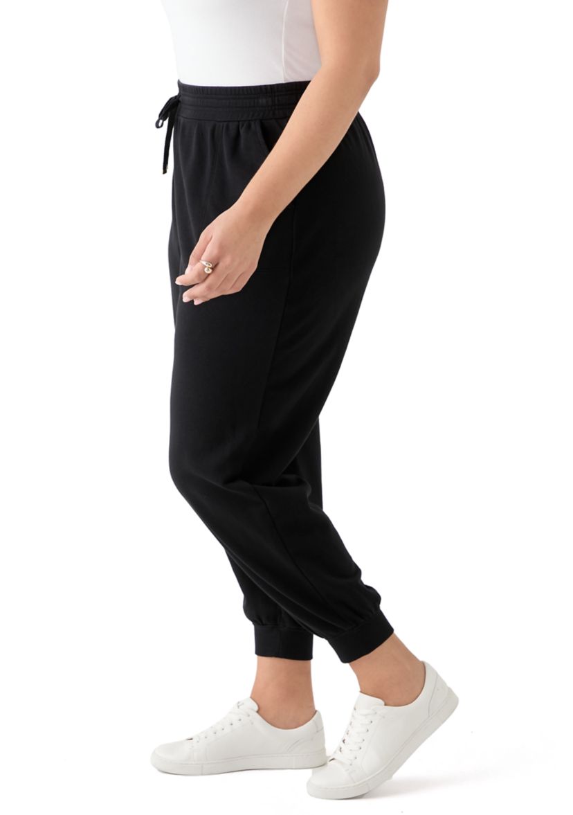 Plus Size Terry Jogger Pants