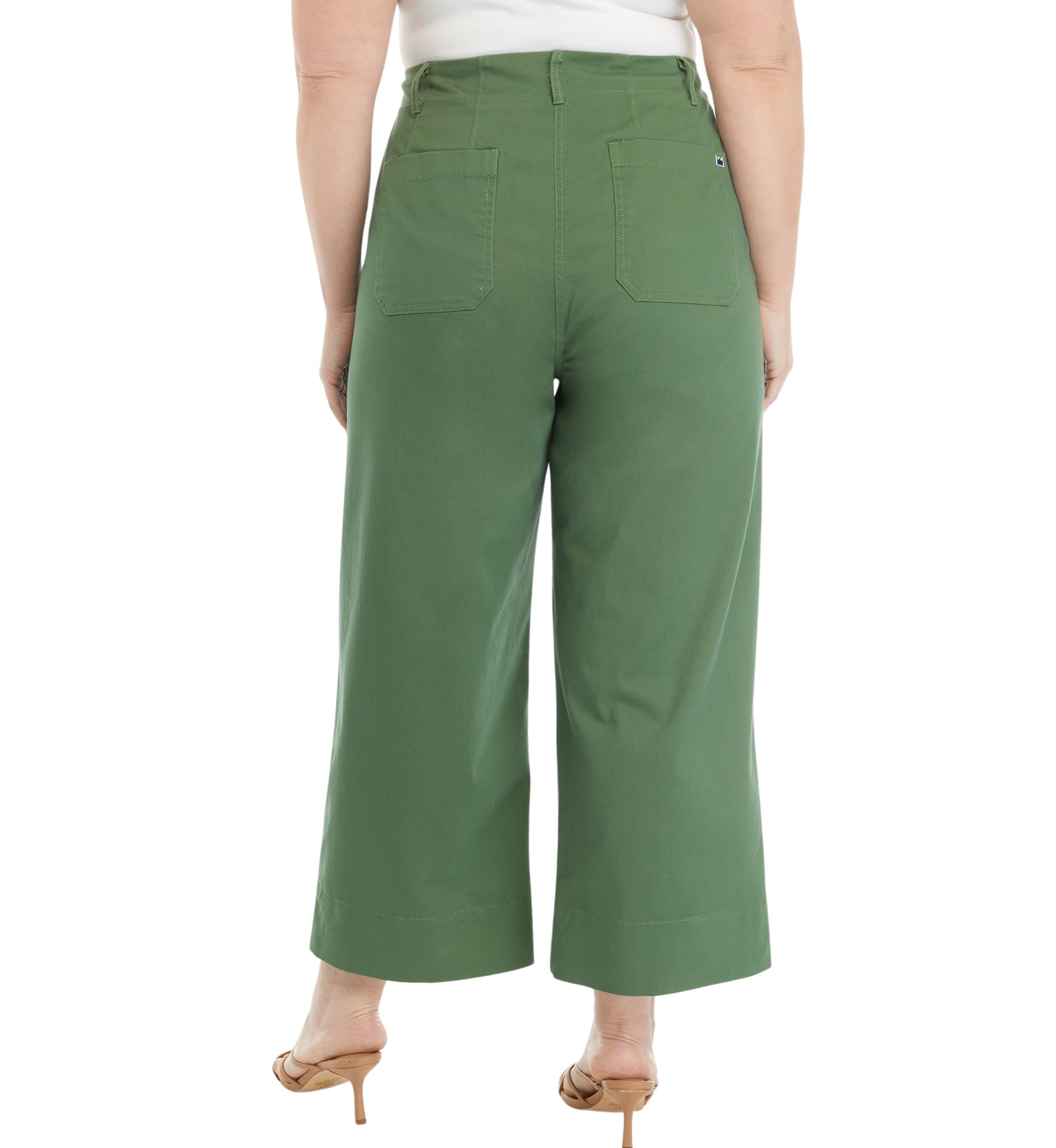 Plus Size Cropped Chino Pants
