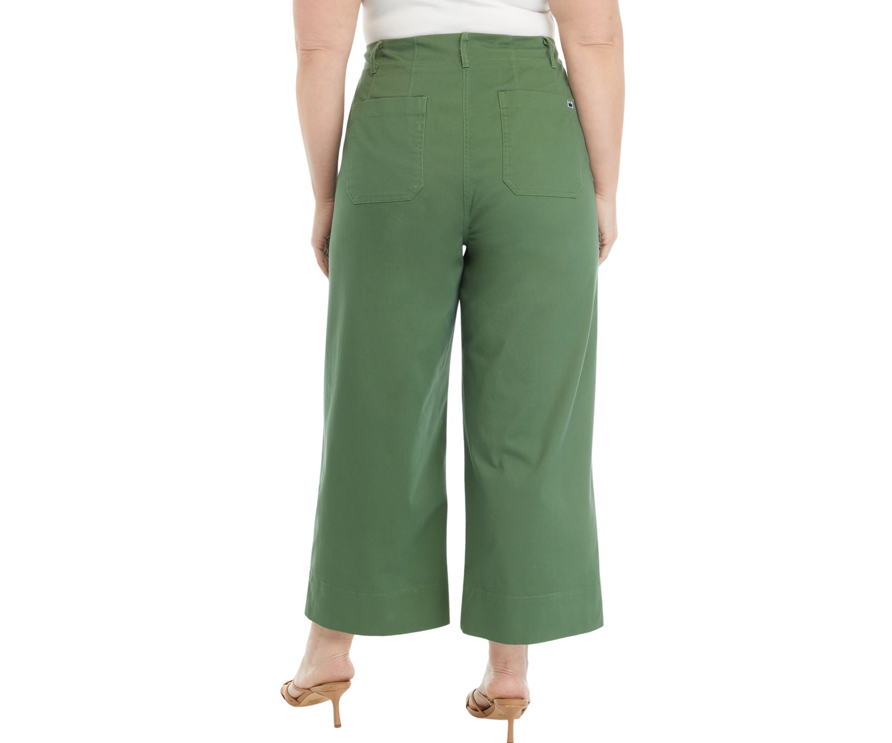 Plus Size Cropped Chino Pants