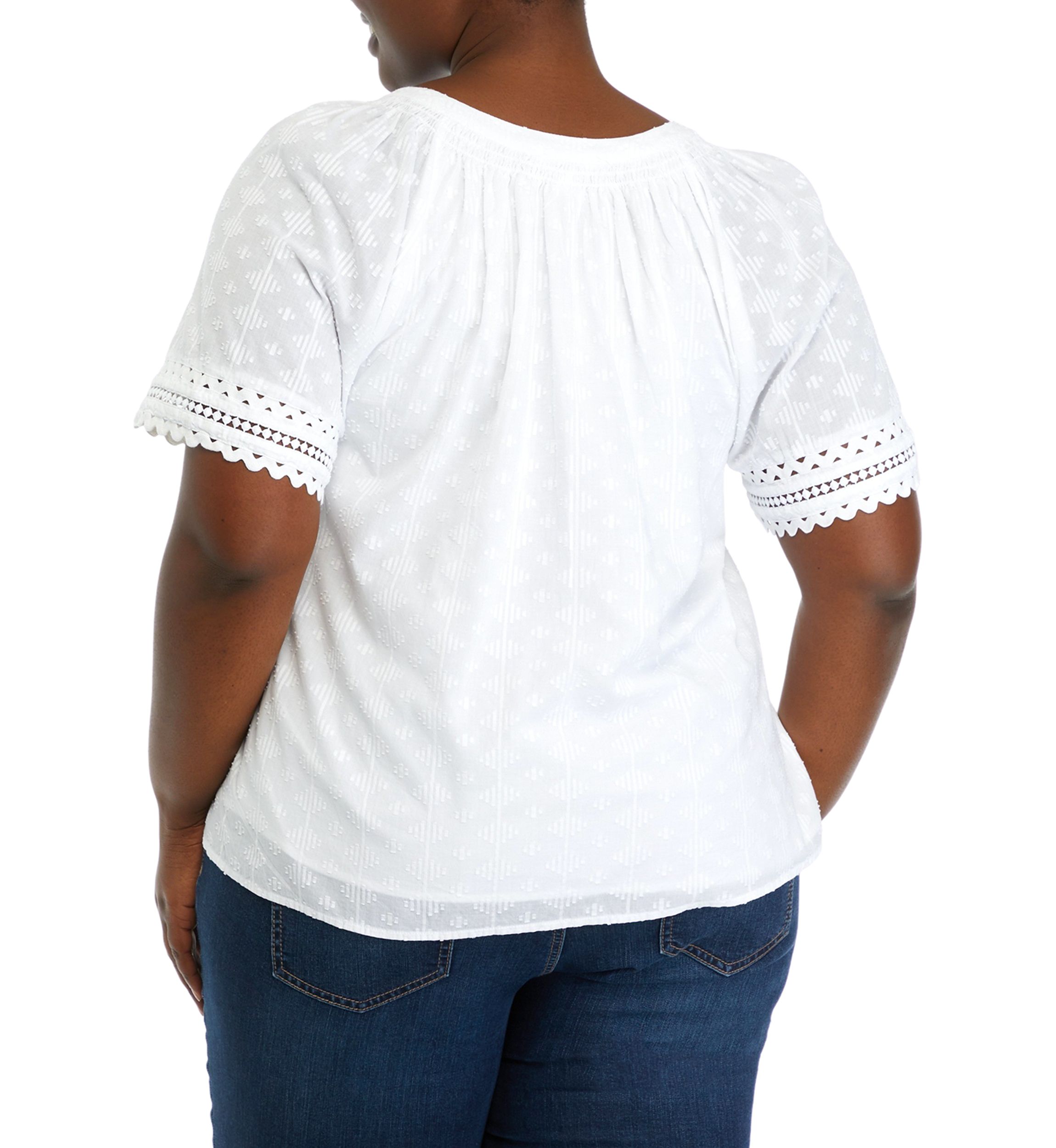 Plus Size Ric Rac Trim Top