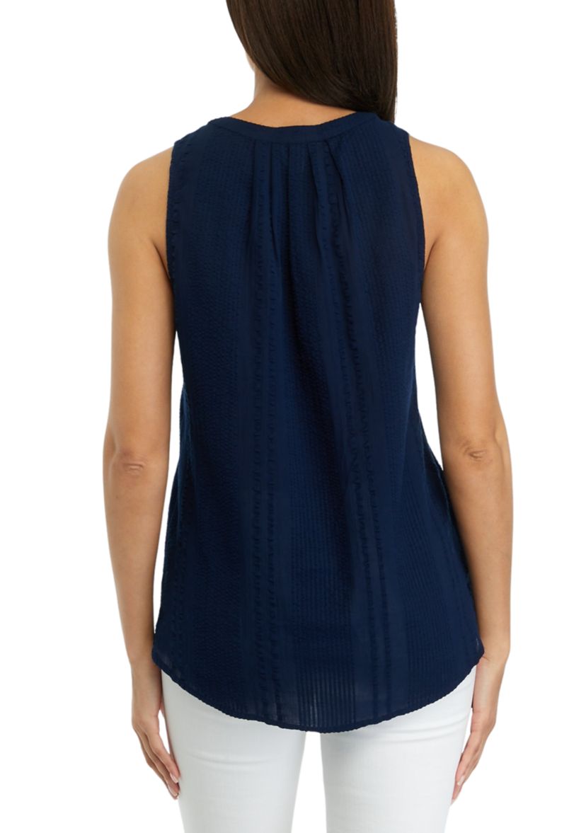 Plus Size Sleeveless Peasant Top