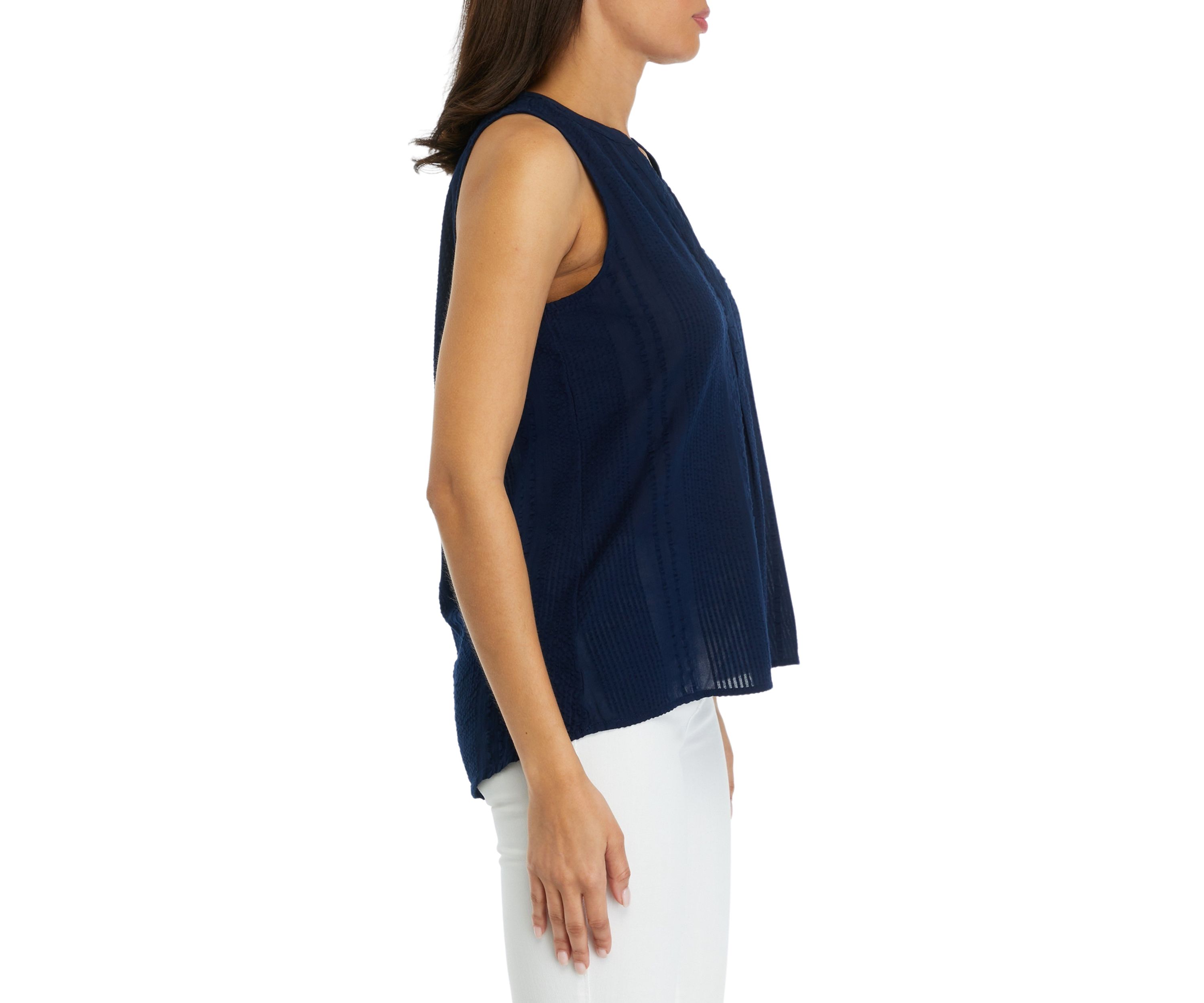 Plus Size Sleeveless Peasant Top