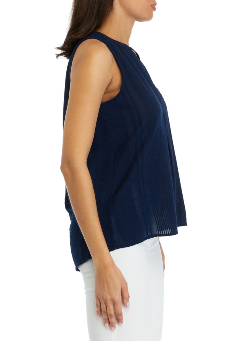 Plus Size Sleeveless Peasant Top