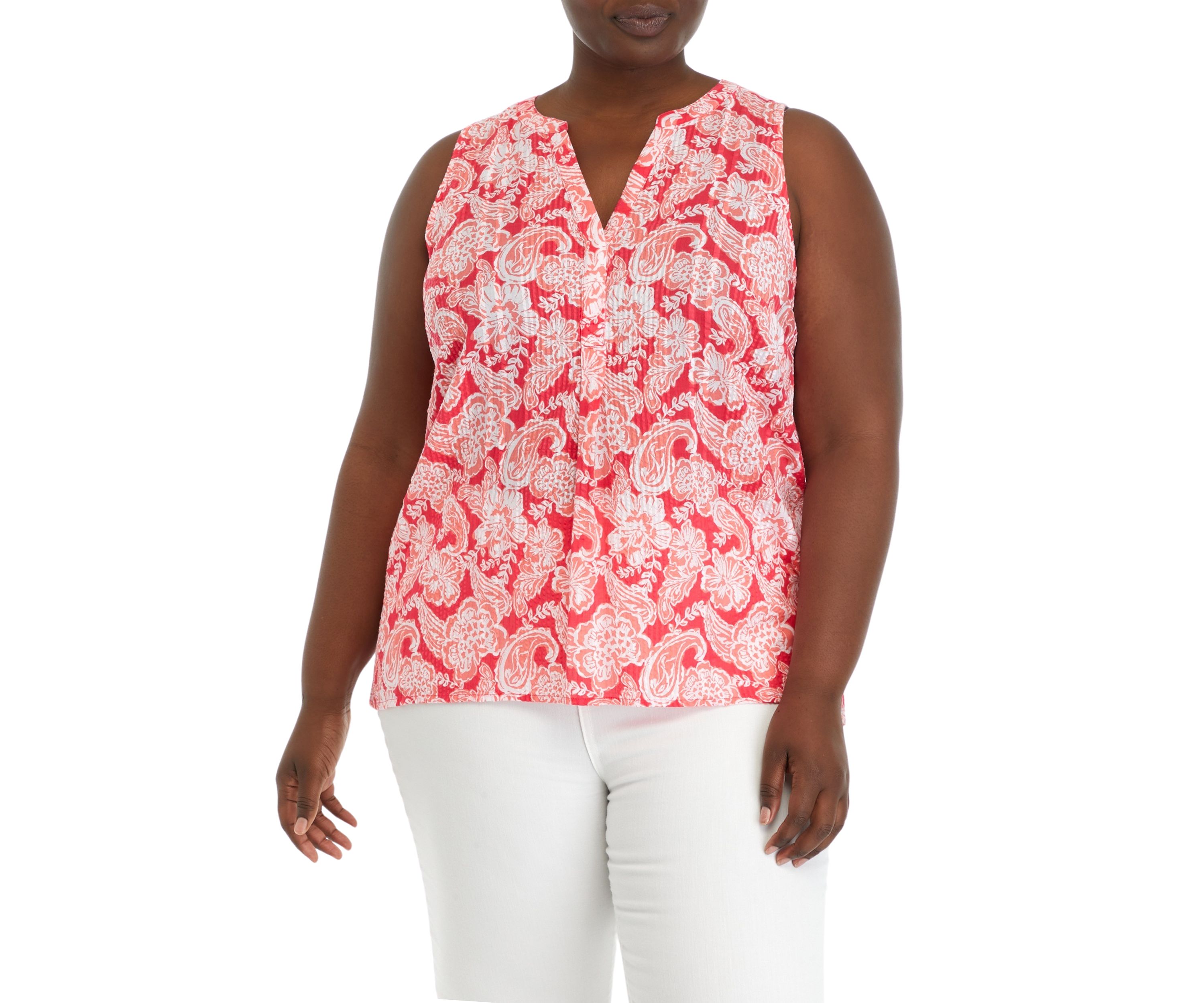 Plus Size Floral Printed Peasant Top