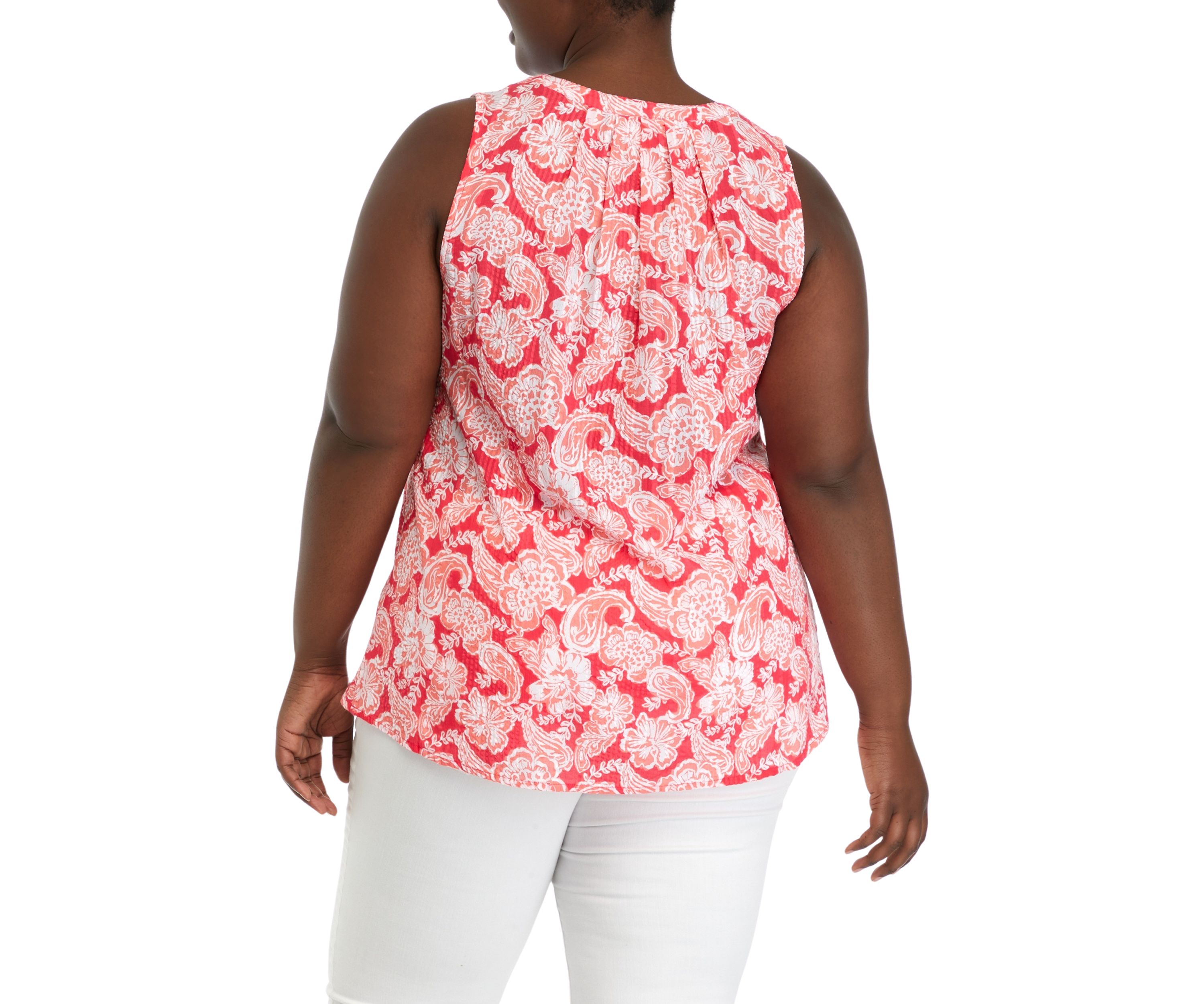 Plus Size Floral Printed Peasant Top