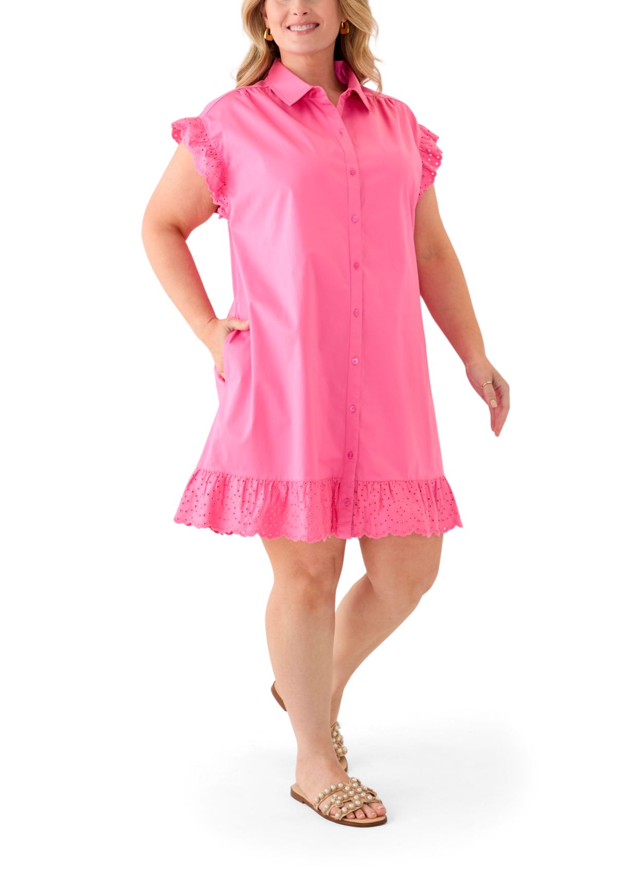 Plus Size Short Sleeve Peplum Dress