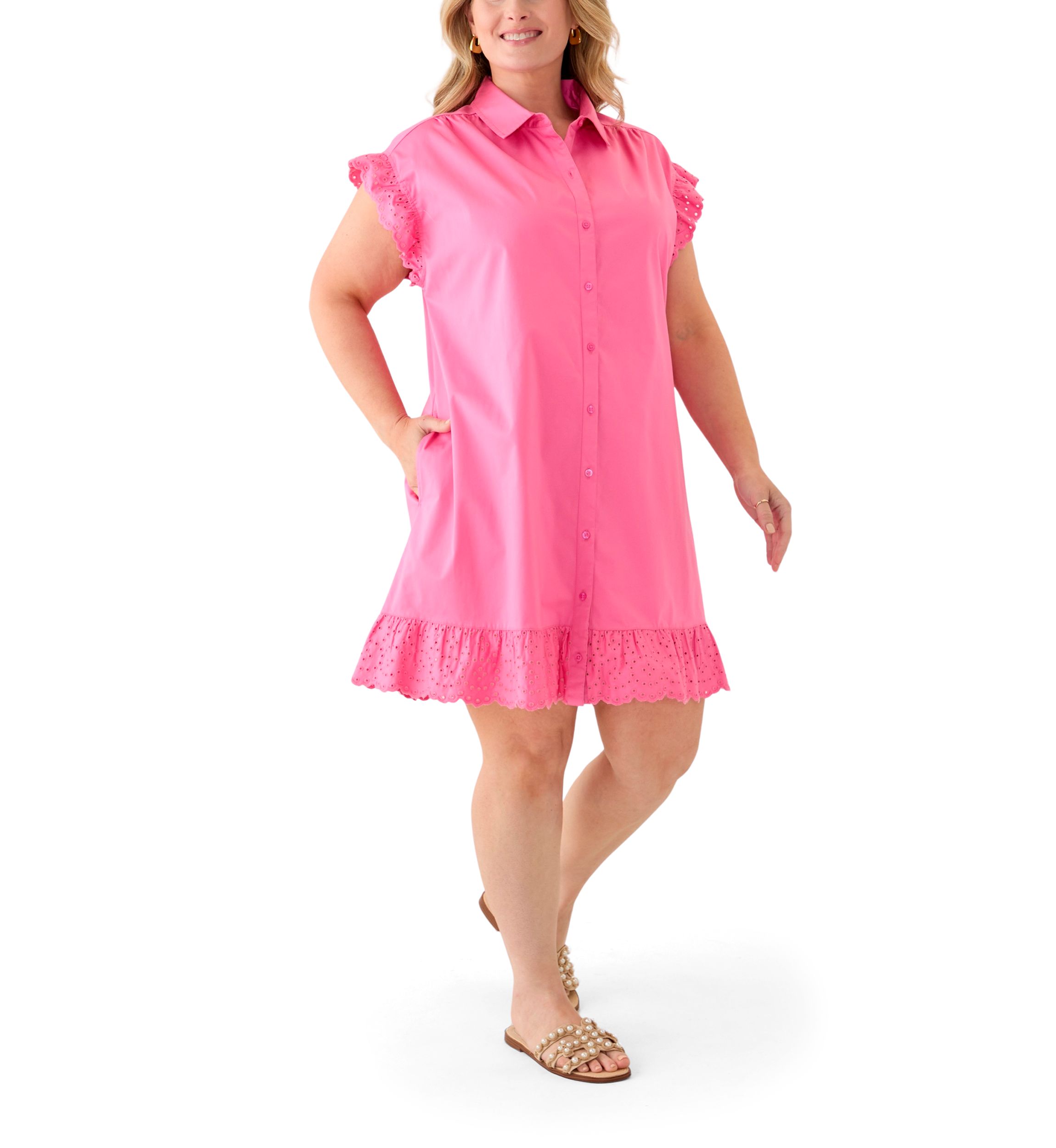 Plus Size Short Sleeve Peplum Dress
