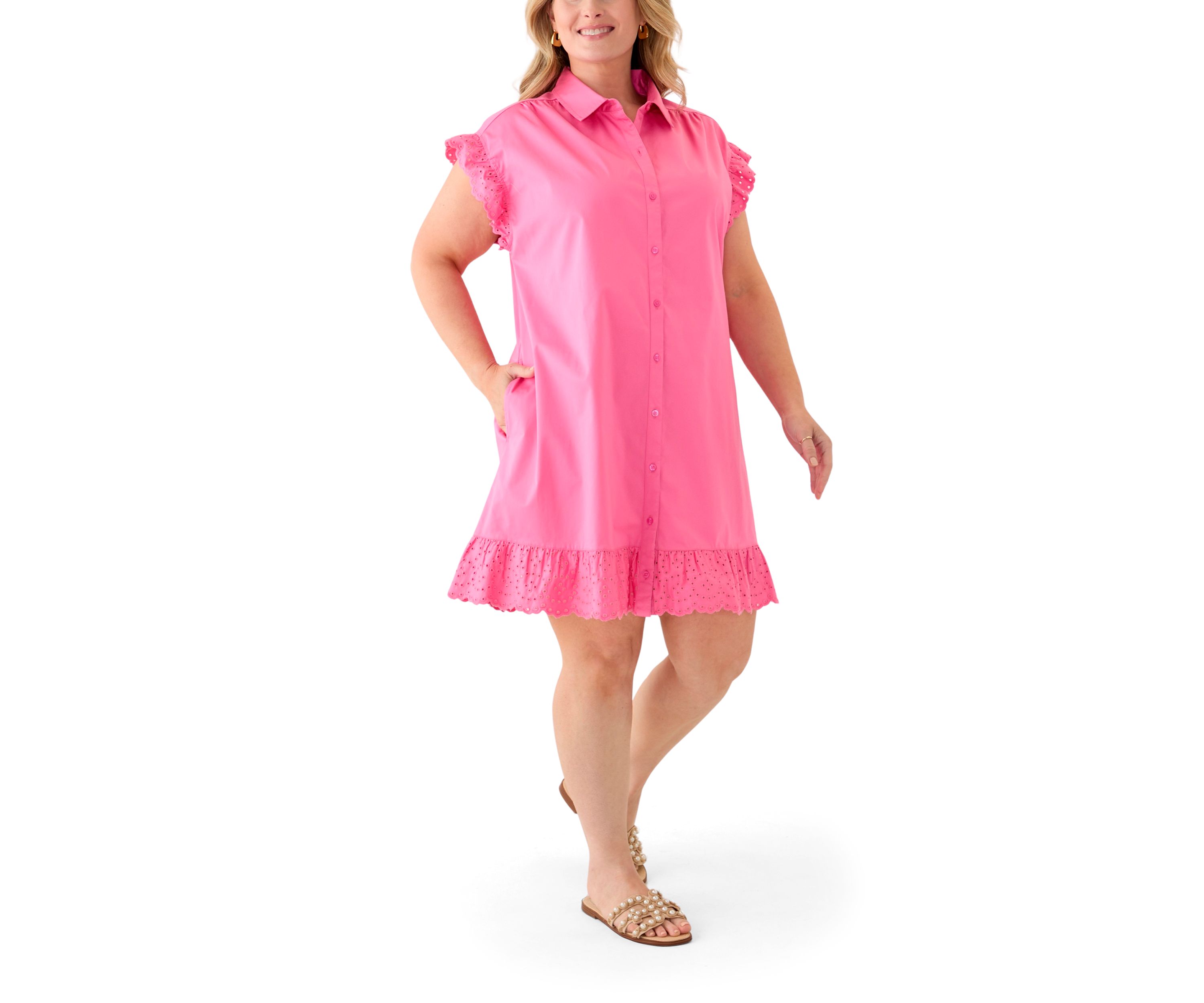 Plus Size Short Sleeve Peplum Dress