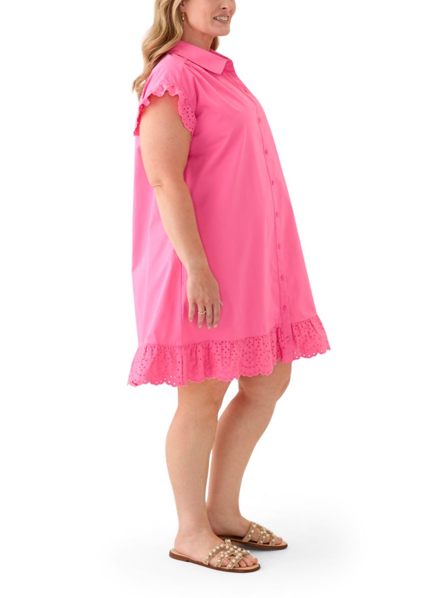 Plus Size Short Sleeve Peplum Dress