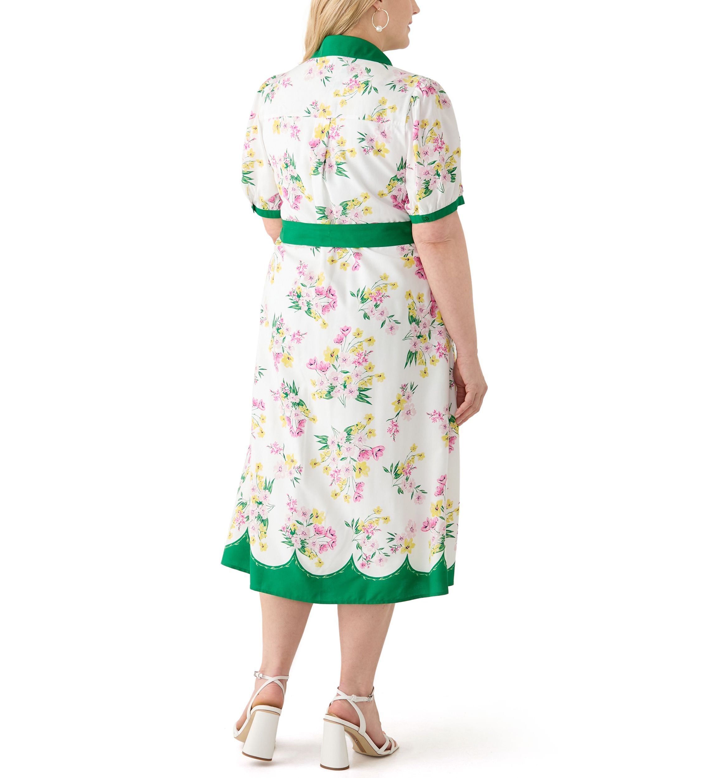 Plus Size Short Sleeve Belted Shirtdress