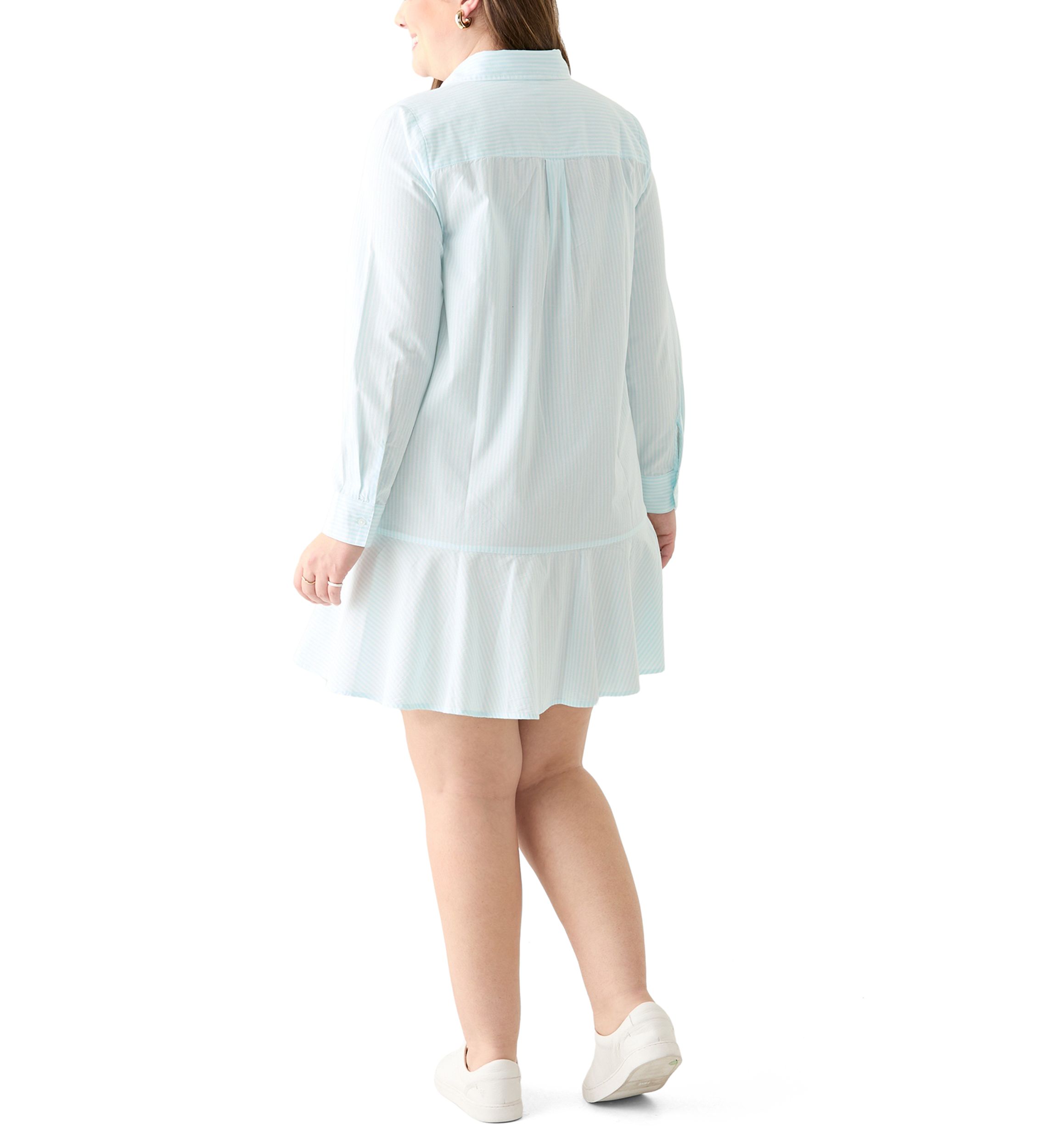 Plus Size Flounce Shirtdress