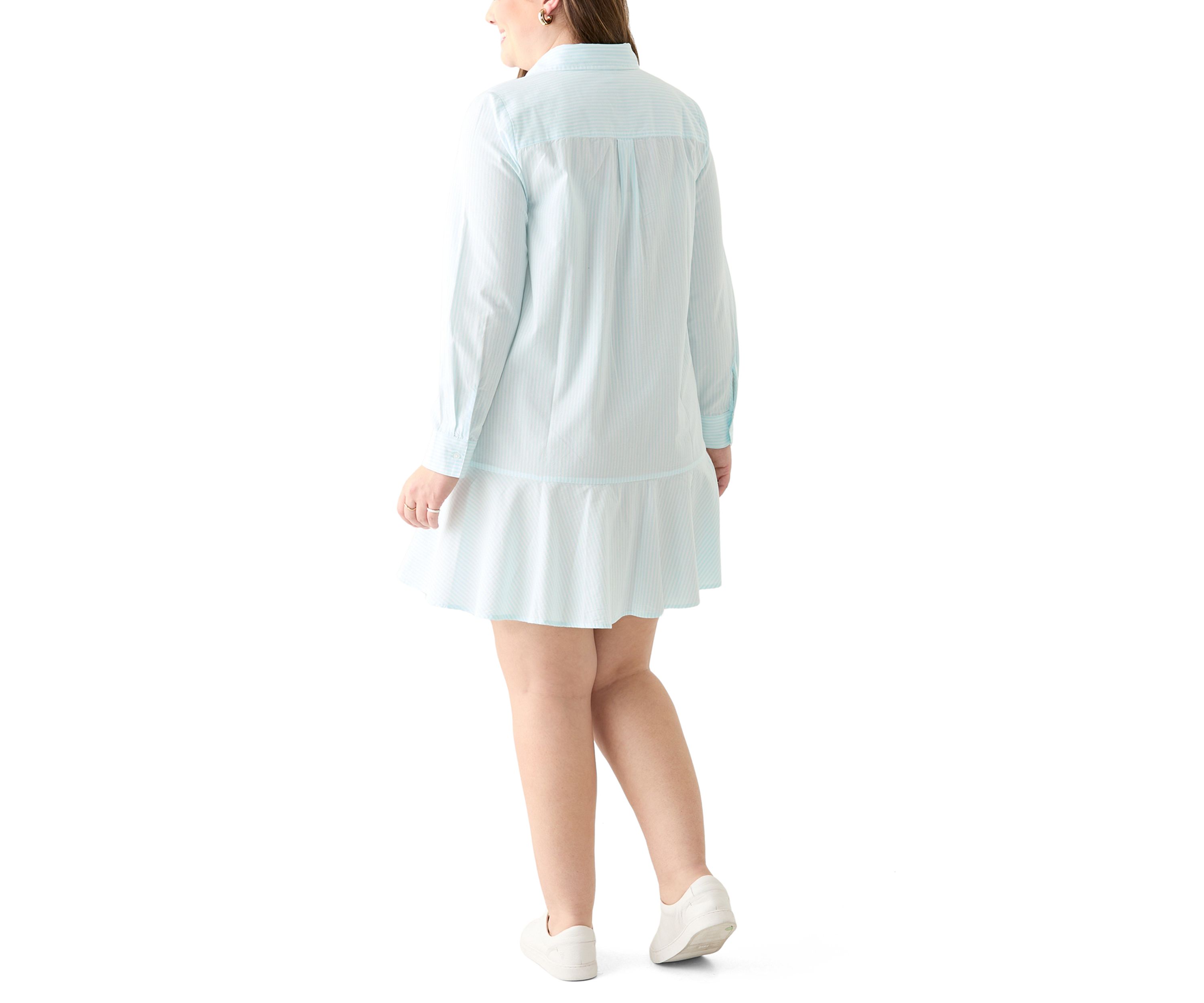 Plus Size Flounce Shirtdress