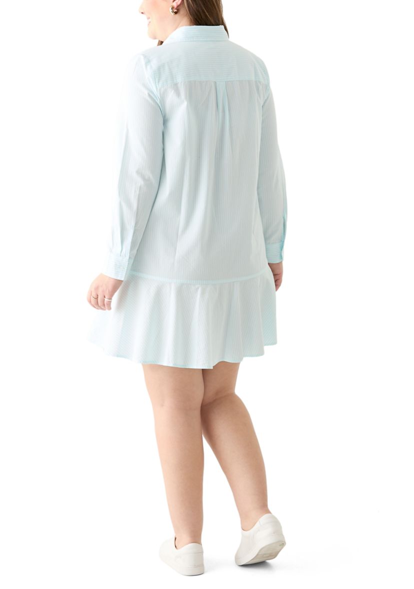 Plus Size Flounce Shirtdress