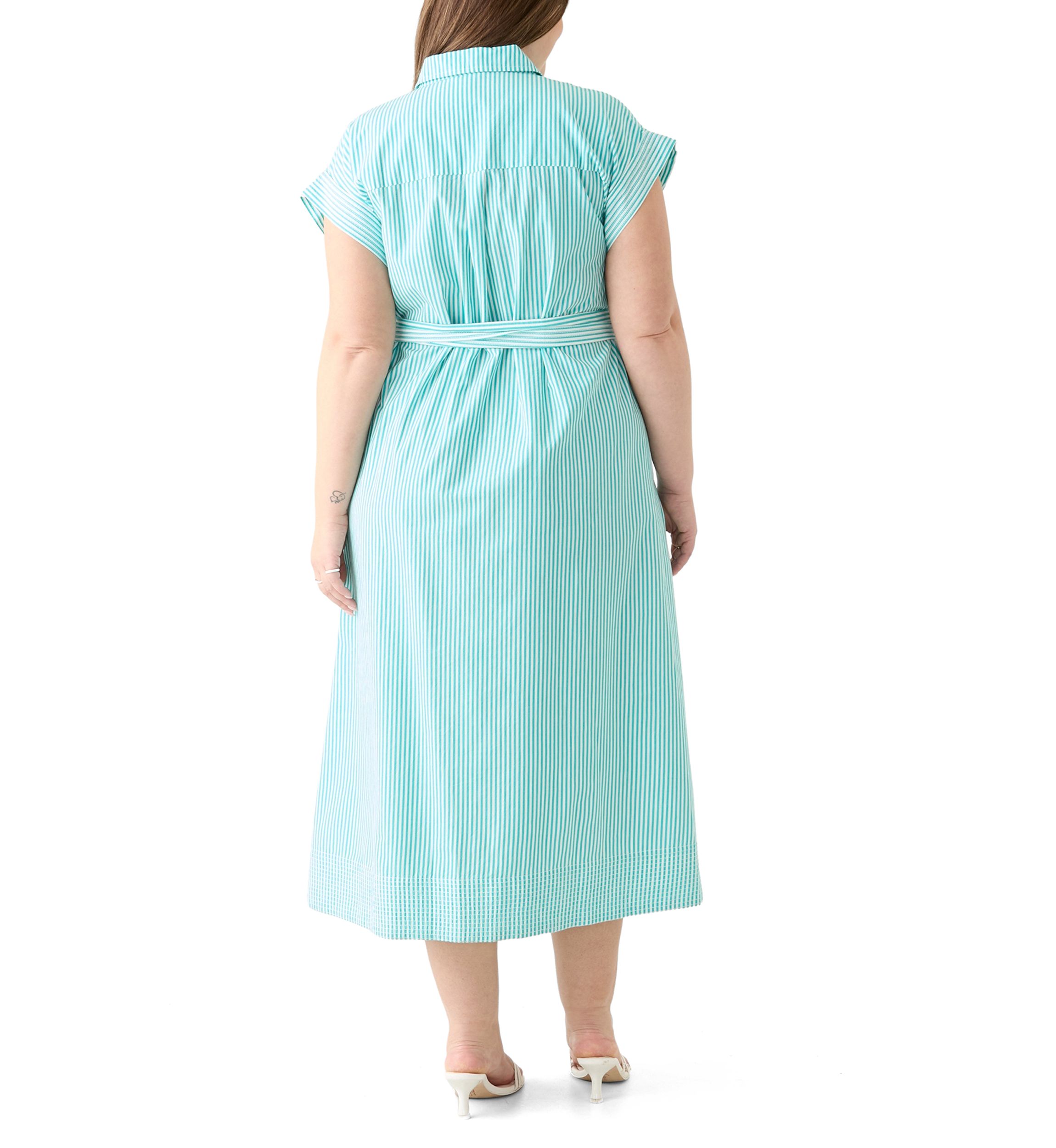 Plus Size Dolman Belted Midi Dress