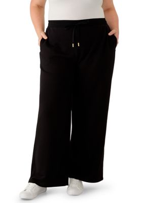 Crown & Ivy Women's Plus Size Wide Leg Pants