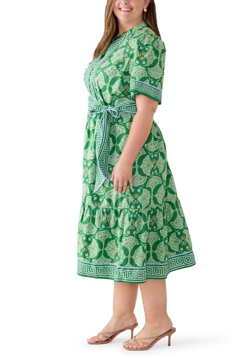 Crown & Ivy Plus Size Printed Shirtdress | Belk