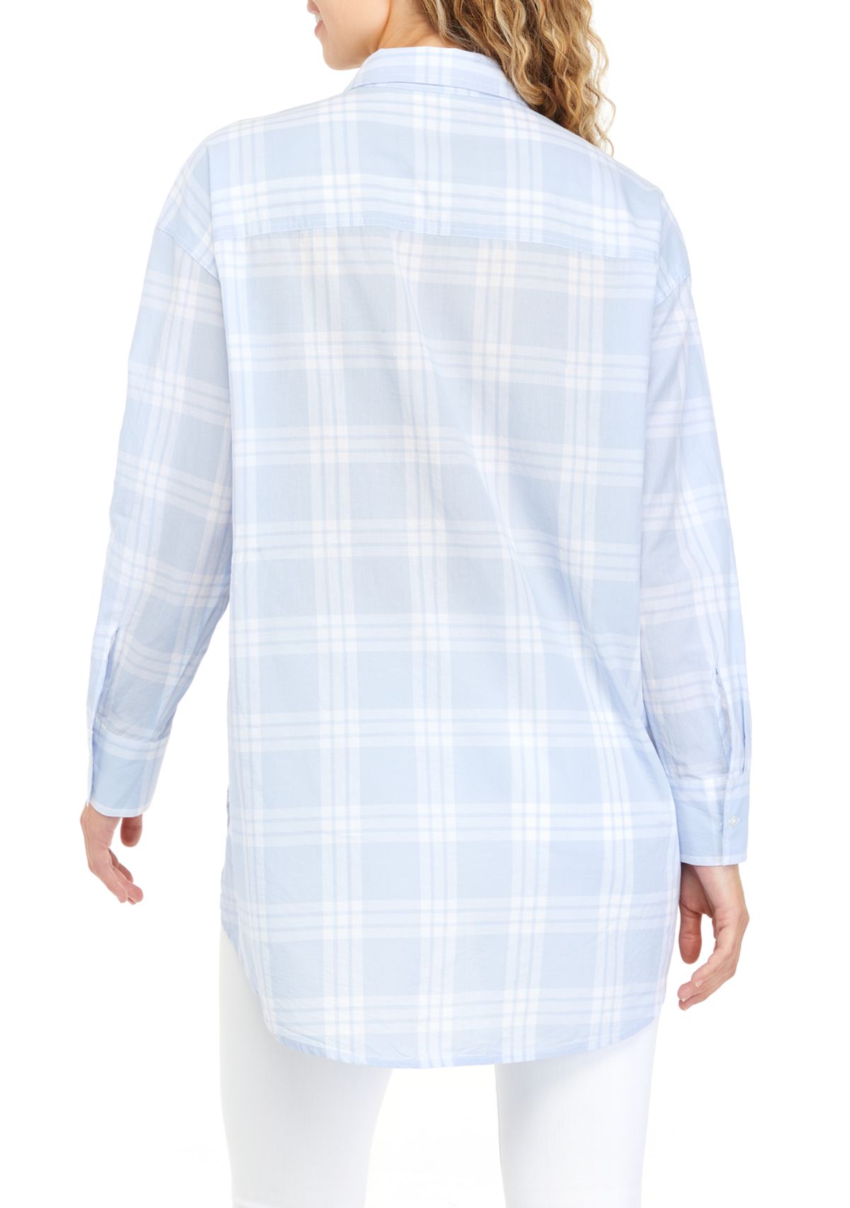 Juniors Long Sleeve Button Down Shirt 