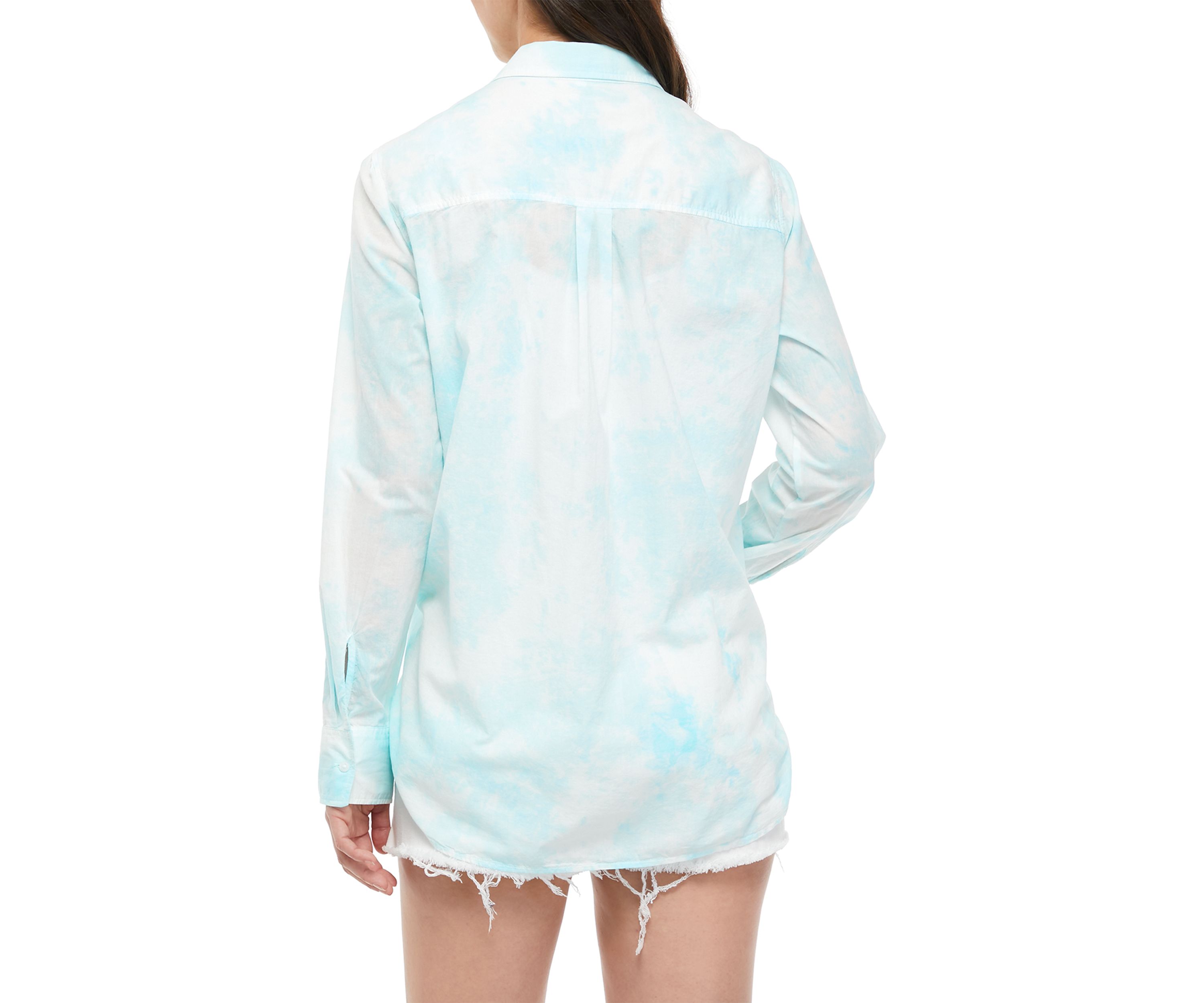 Juniors Long Sleeve Cotton Voile Top