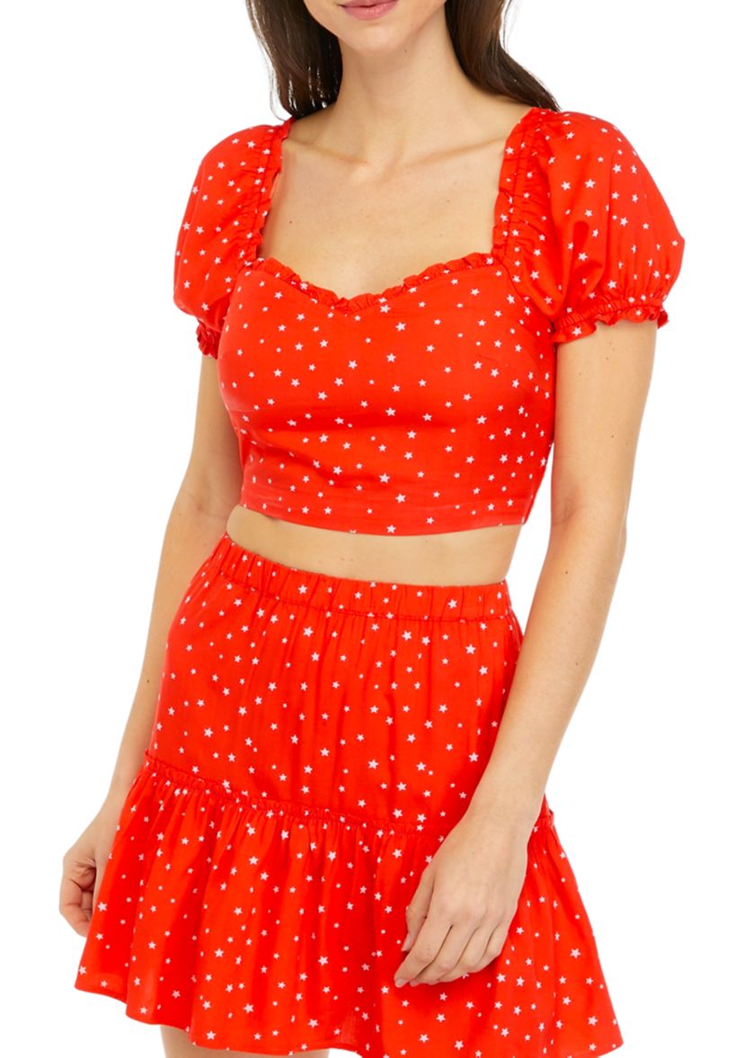 Juniors Puff Sleeve Top 
