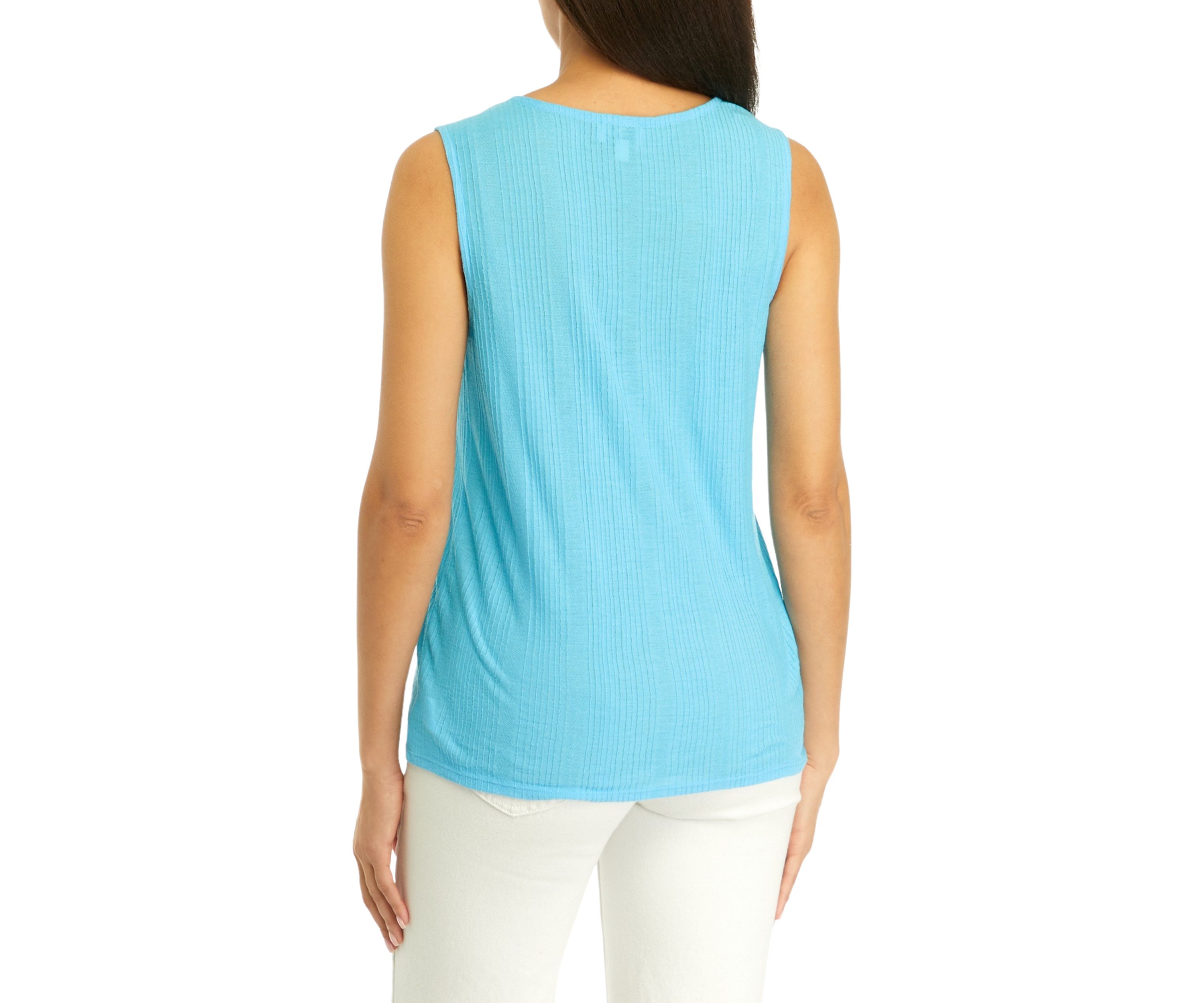 Womens Solid Sleeveless Tank Top